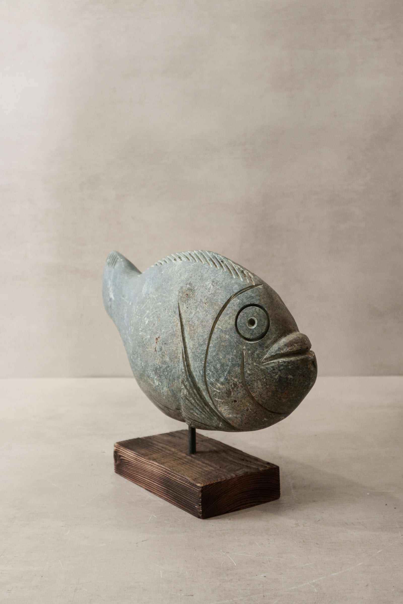 Stone Fish Sculpture - Zimbabwe - 35.2