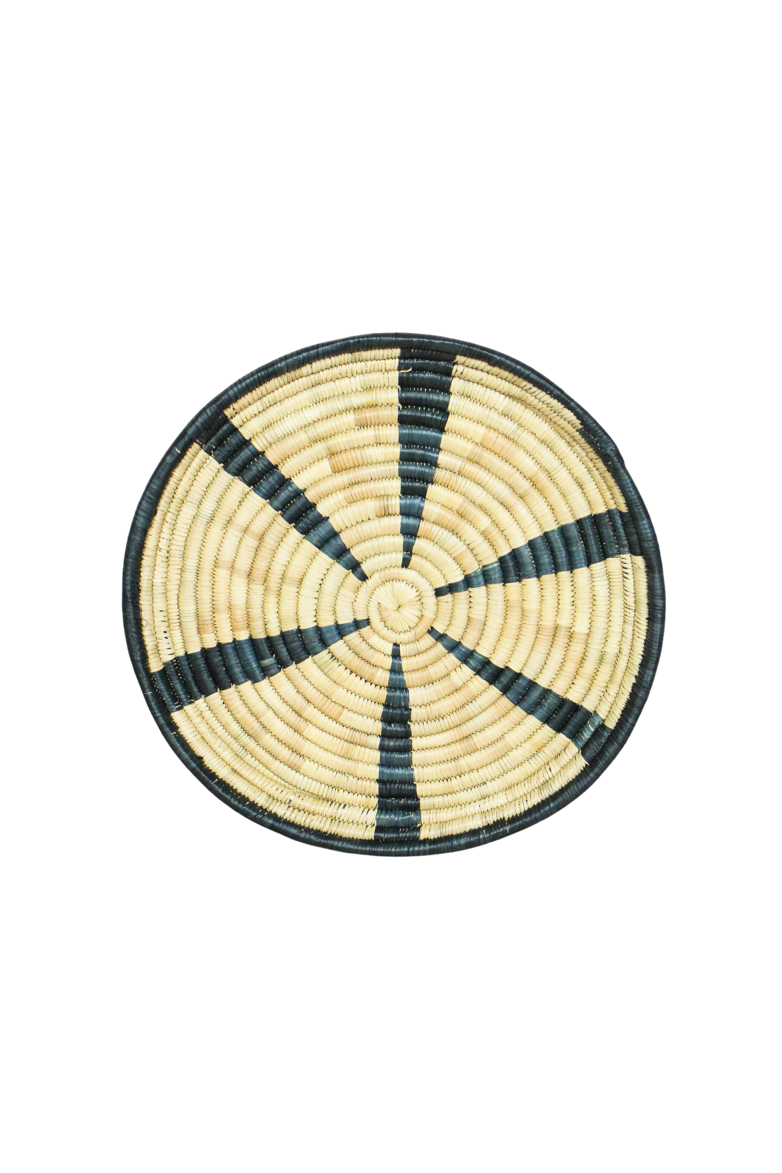 Handwoven Malawi wall basket in natural Ilala palm — view 6