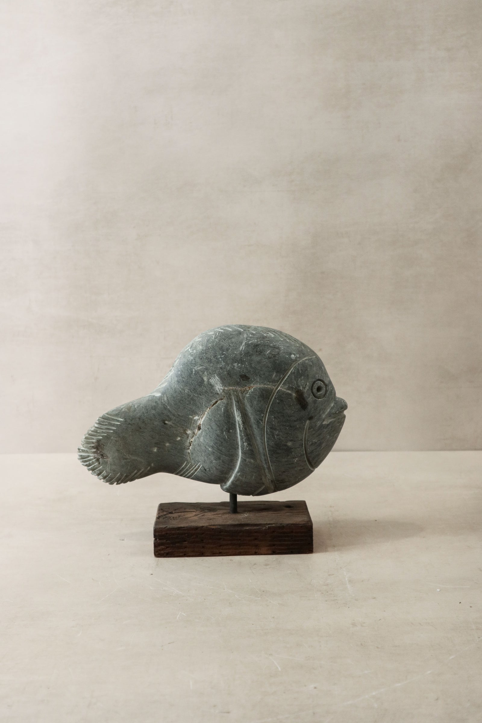 Stone Fish Sculpture - Zimbabwe - 31.1