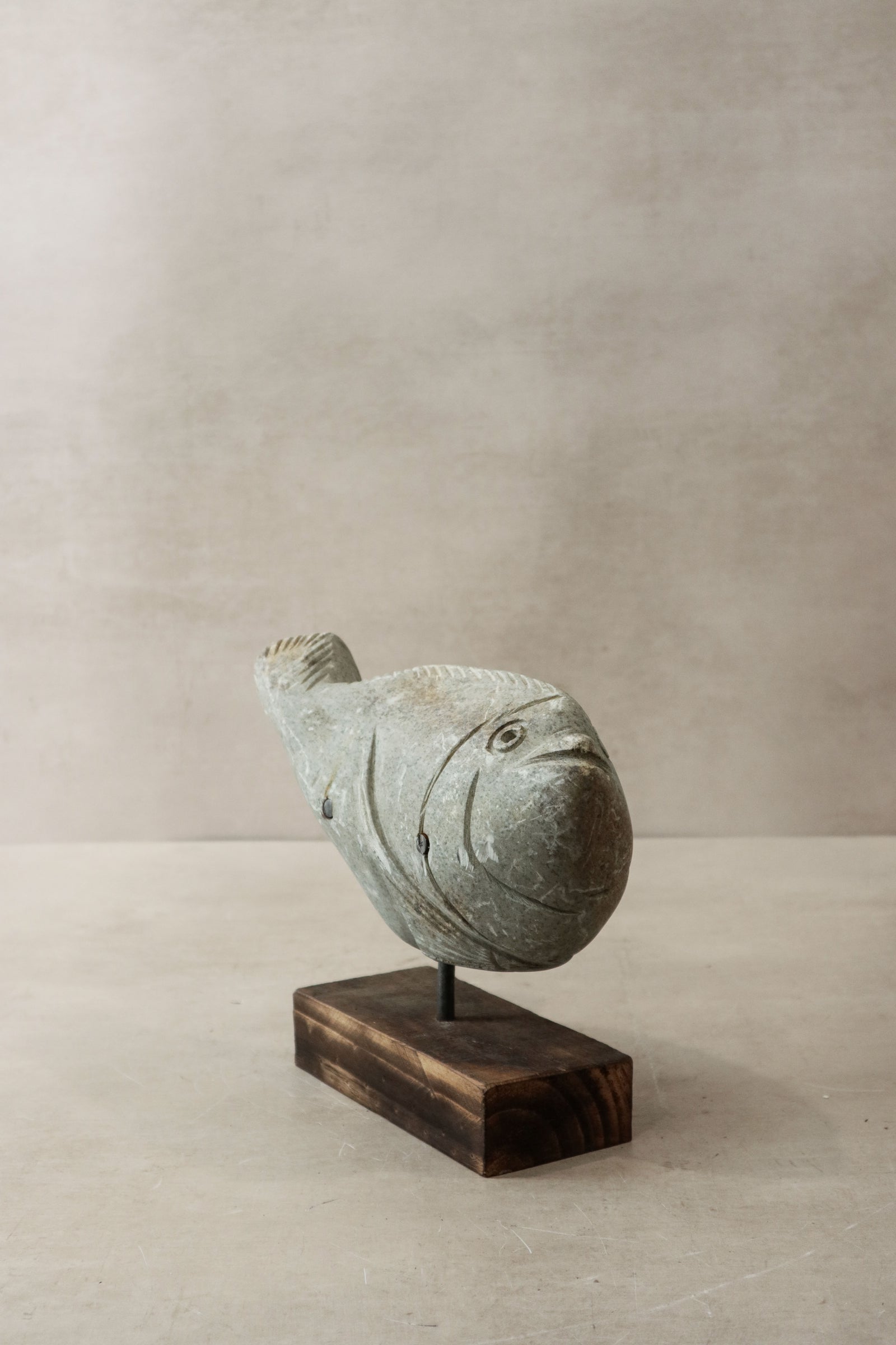 Stone Fish Sculpture - Zimbabwe - 31.2