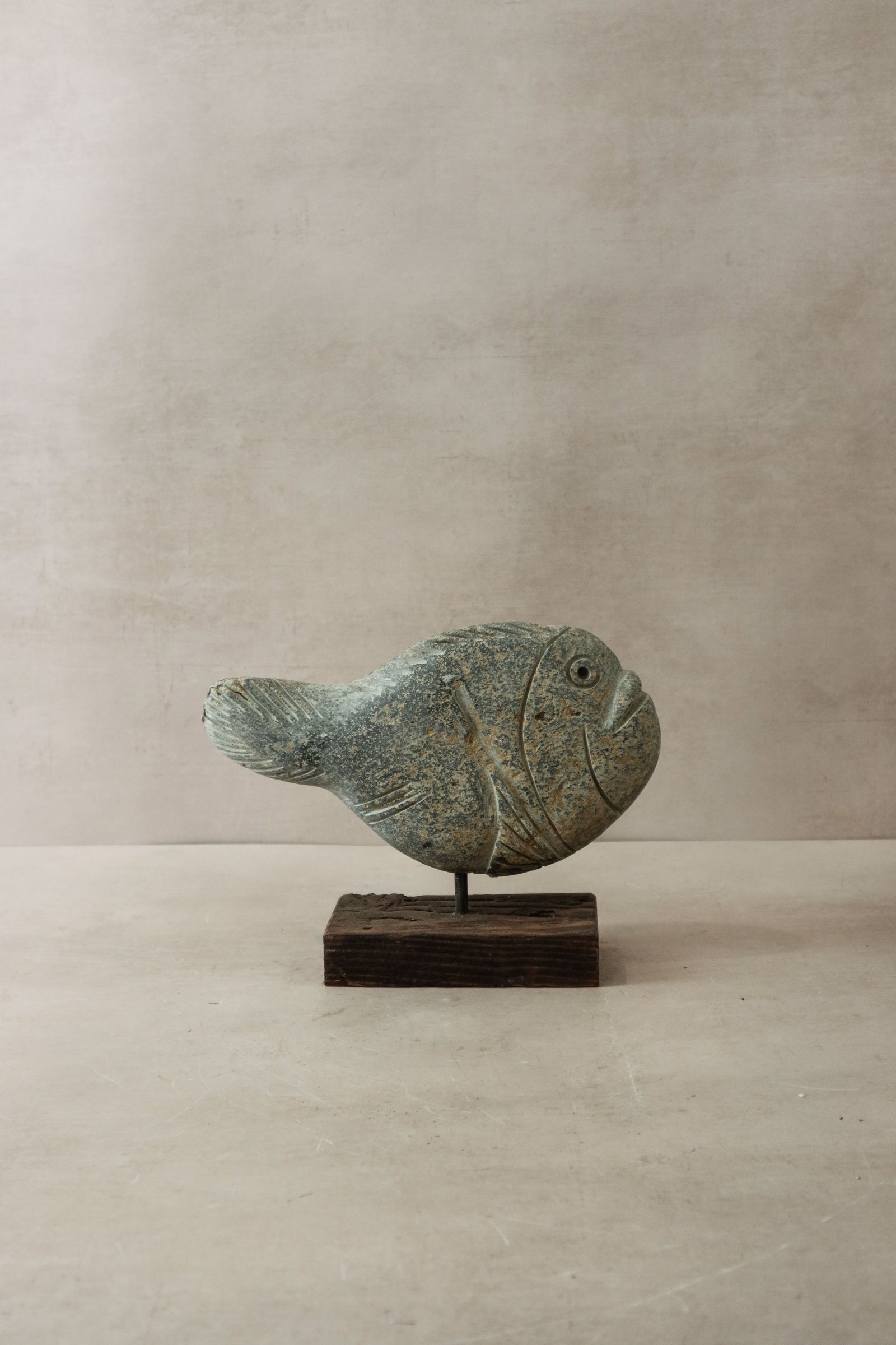 Stone Fish Sculpture - Zimbabwe - 30.2