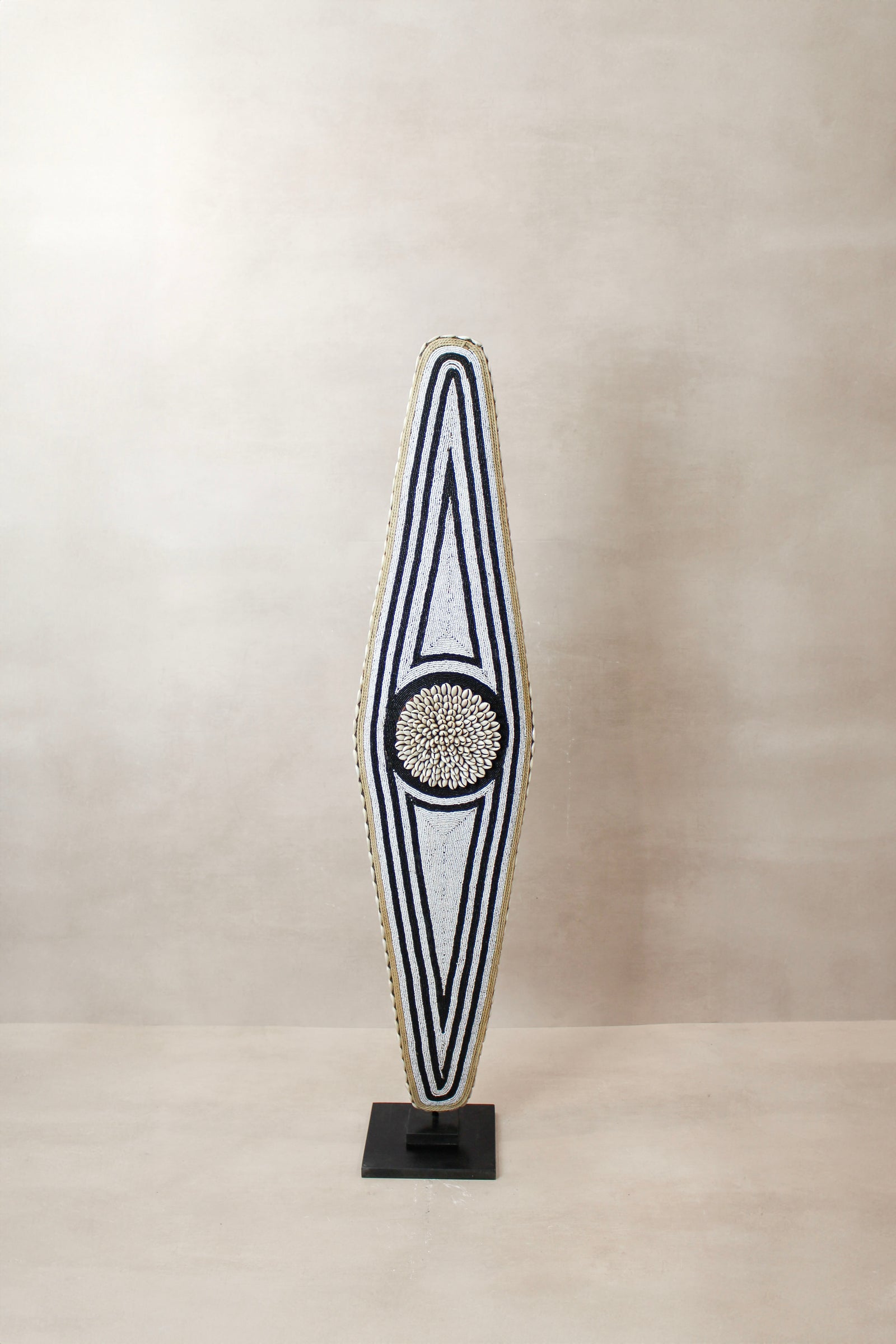 Cameroon Beaded Shield - Large Oblong - BC01