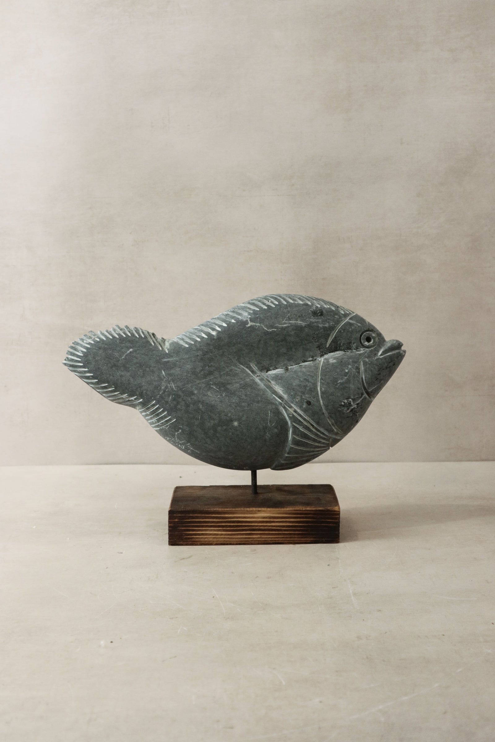 Stone Fish Sculpture - Zimbabwe - 35.4
