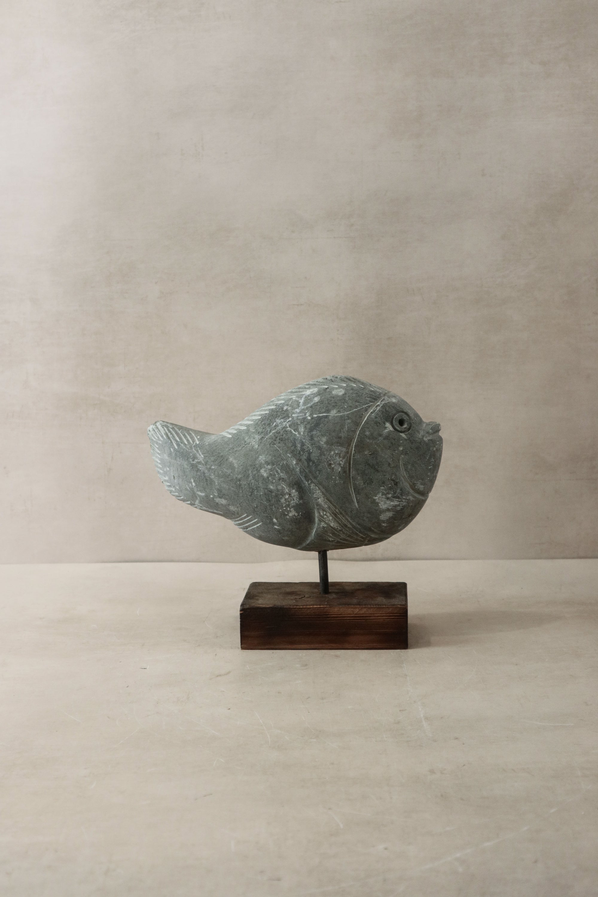 Stone Fish Sculpture - Zimbabwe - 30.9