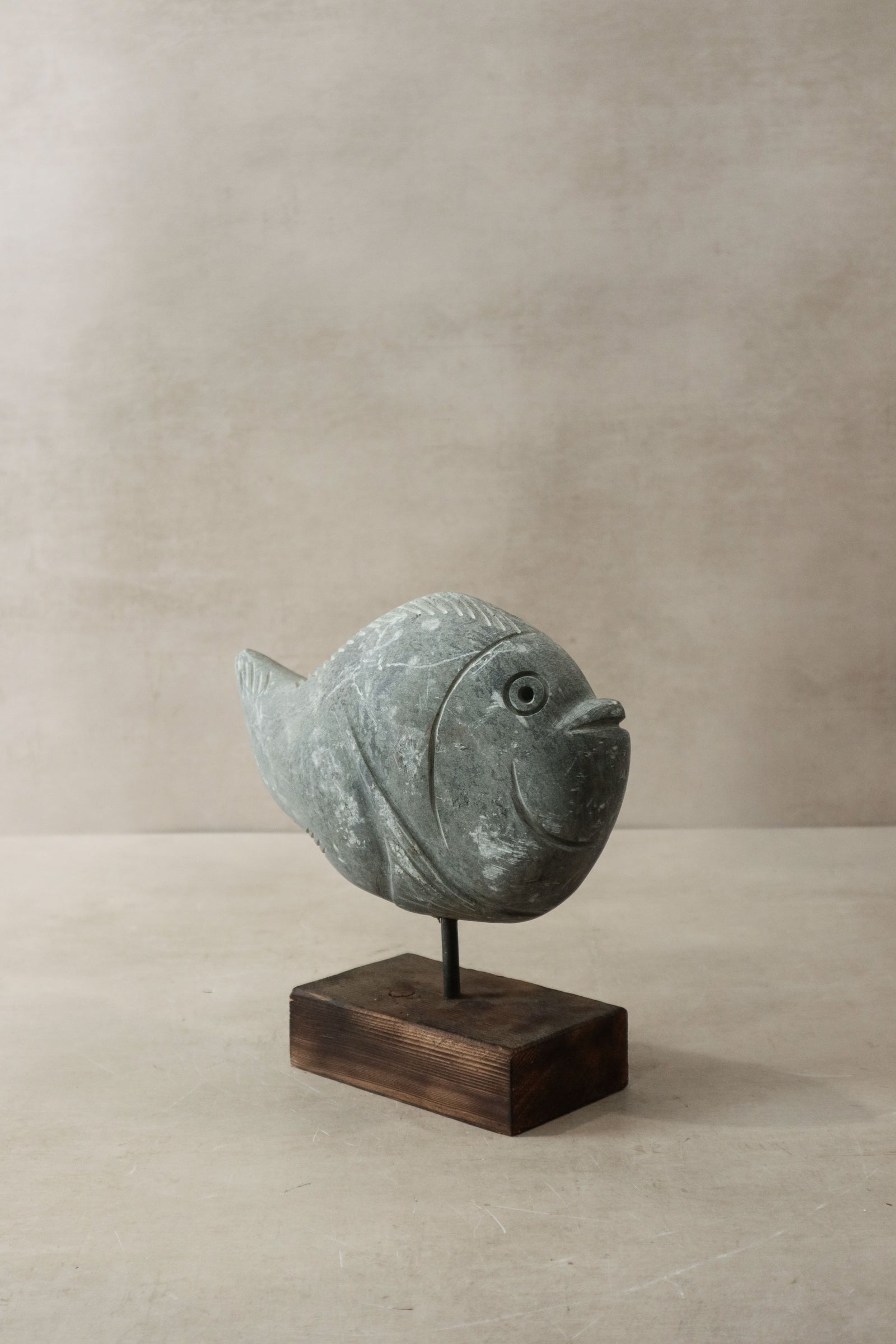 Stone Fish Sculpture - Zimbabwe - 30.9