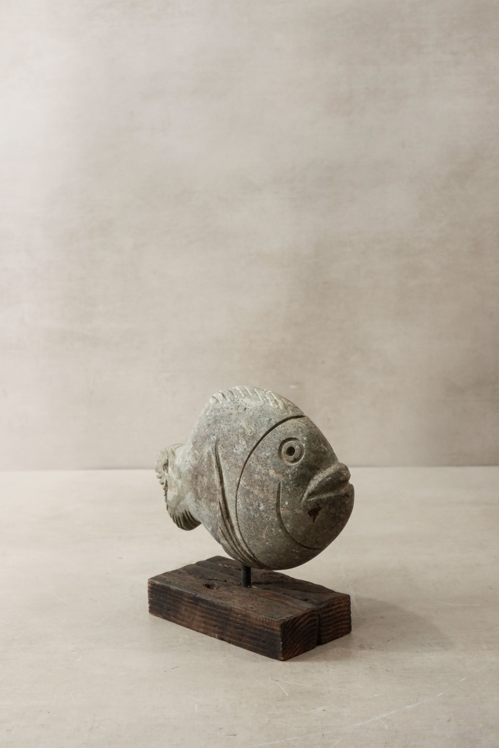 Stone Fish Sculpture - Zimbabwe - 30.7