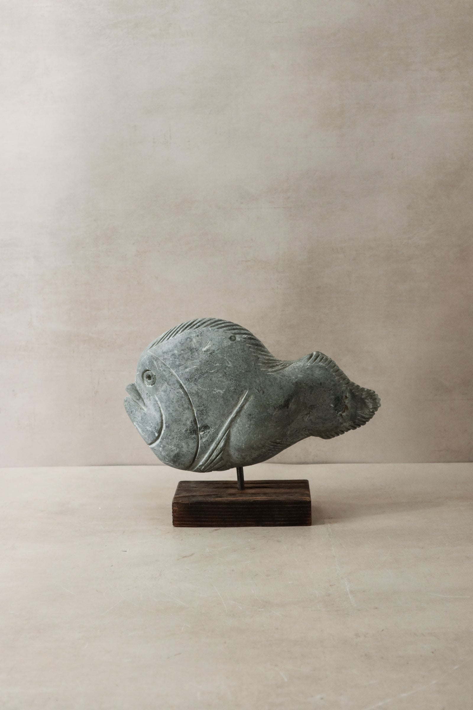 Stone Fish Sculpture - Zimbabwe - 33.5