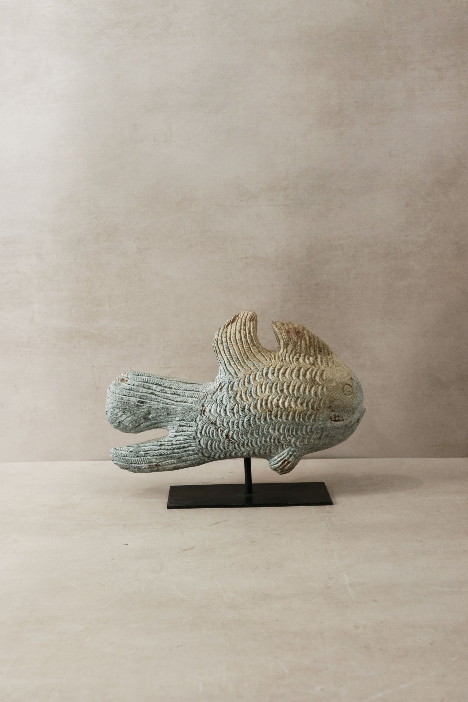 Stone Fish Sculpture - Zimbabwe - 38.1