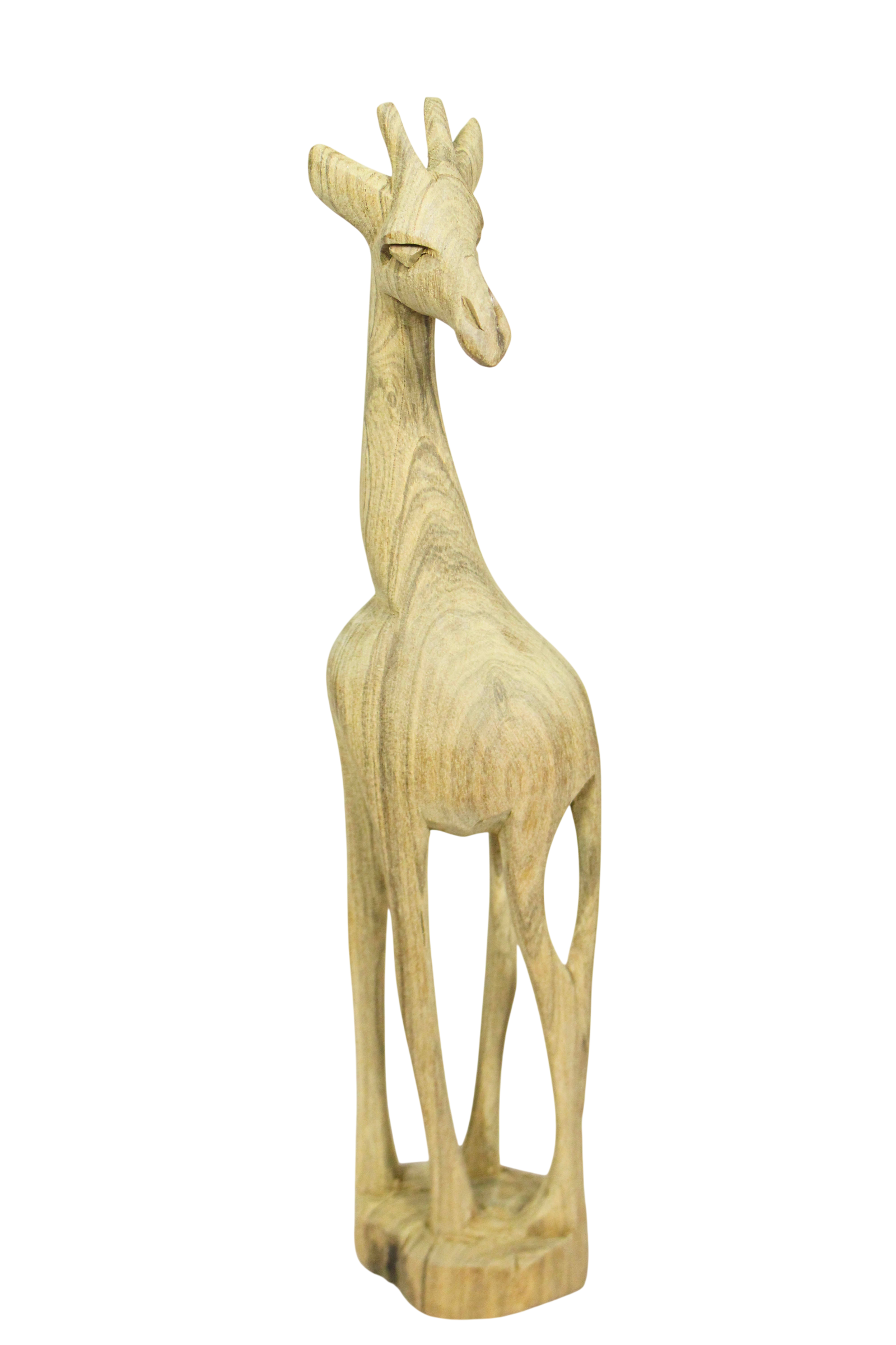 Hand-carved Swazi jacaranda wood giraffe sculpture — view 5