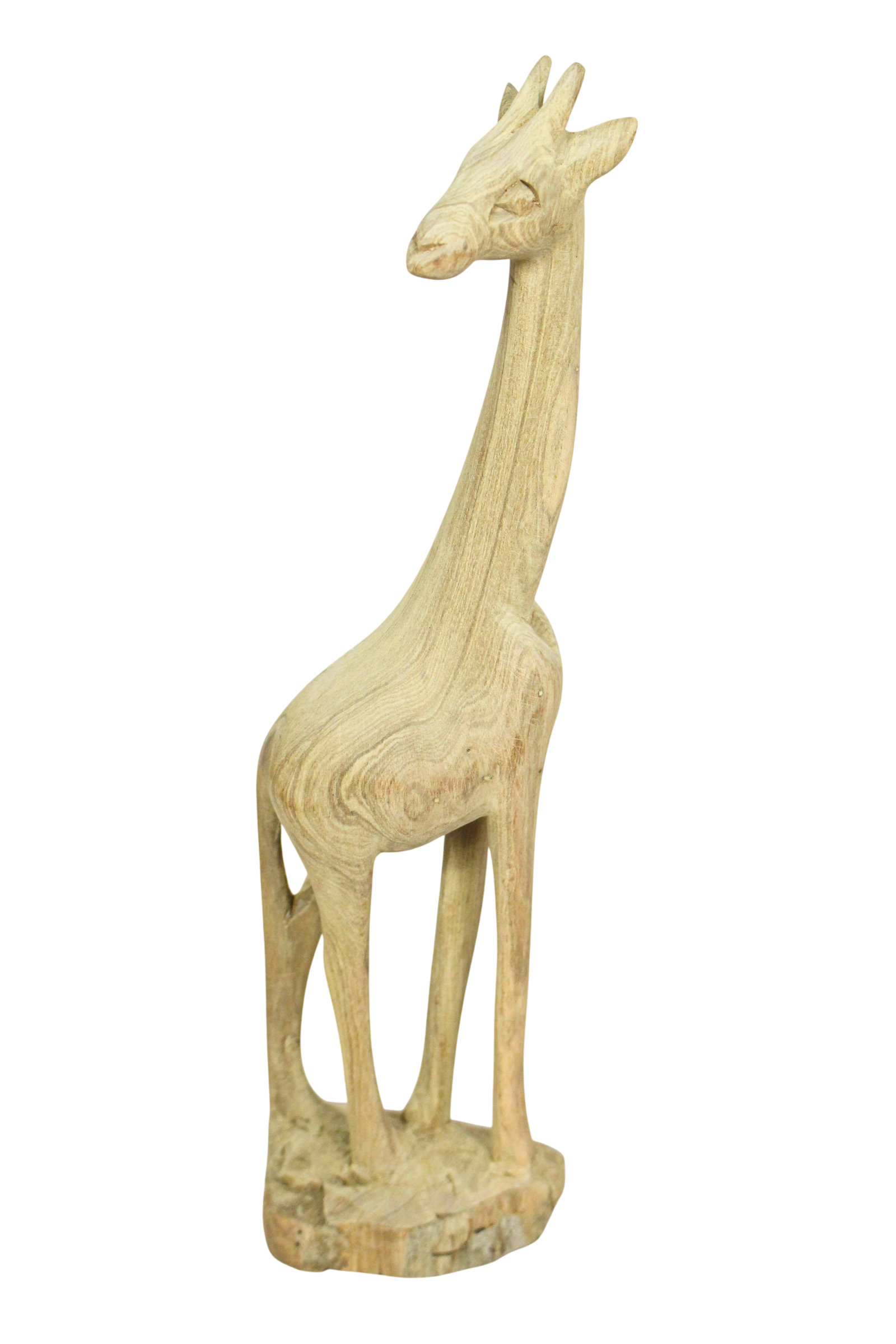Hand-carved Swazi jacaranda wood giraffe sculpture — view 5