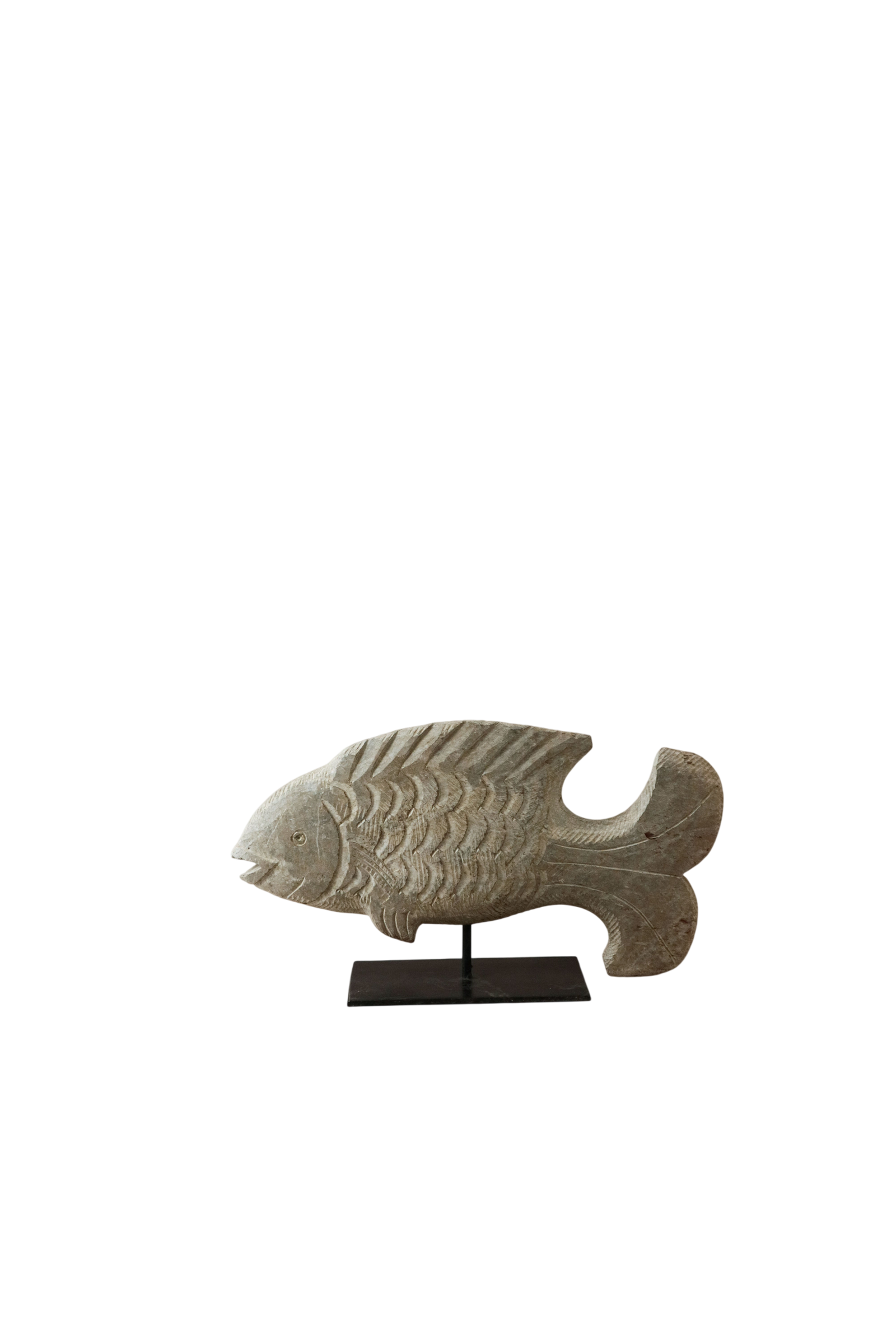 Stone Fish Sculpture - Zimbabwe - 36.2