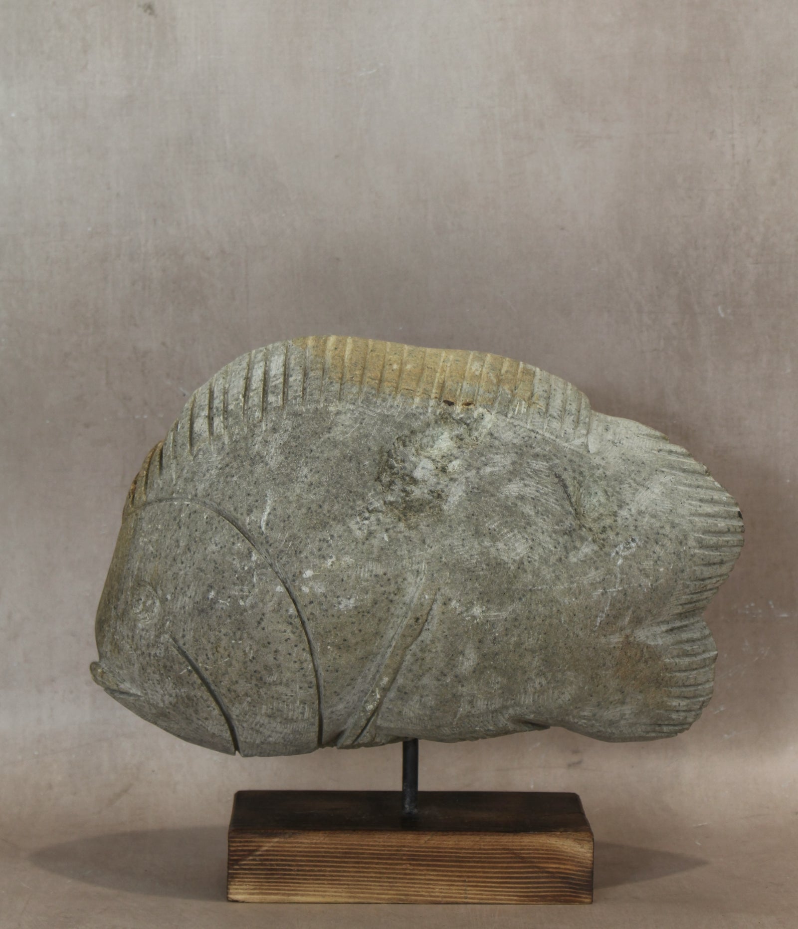 Stone Fish Sculpture - Zimbabwe - 159.2