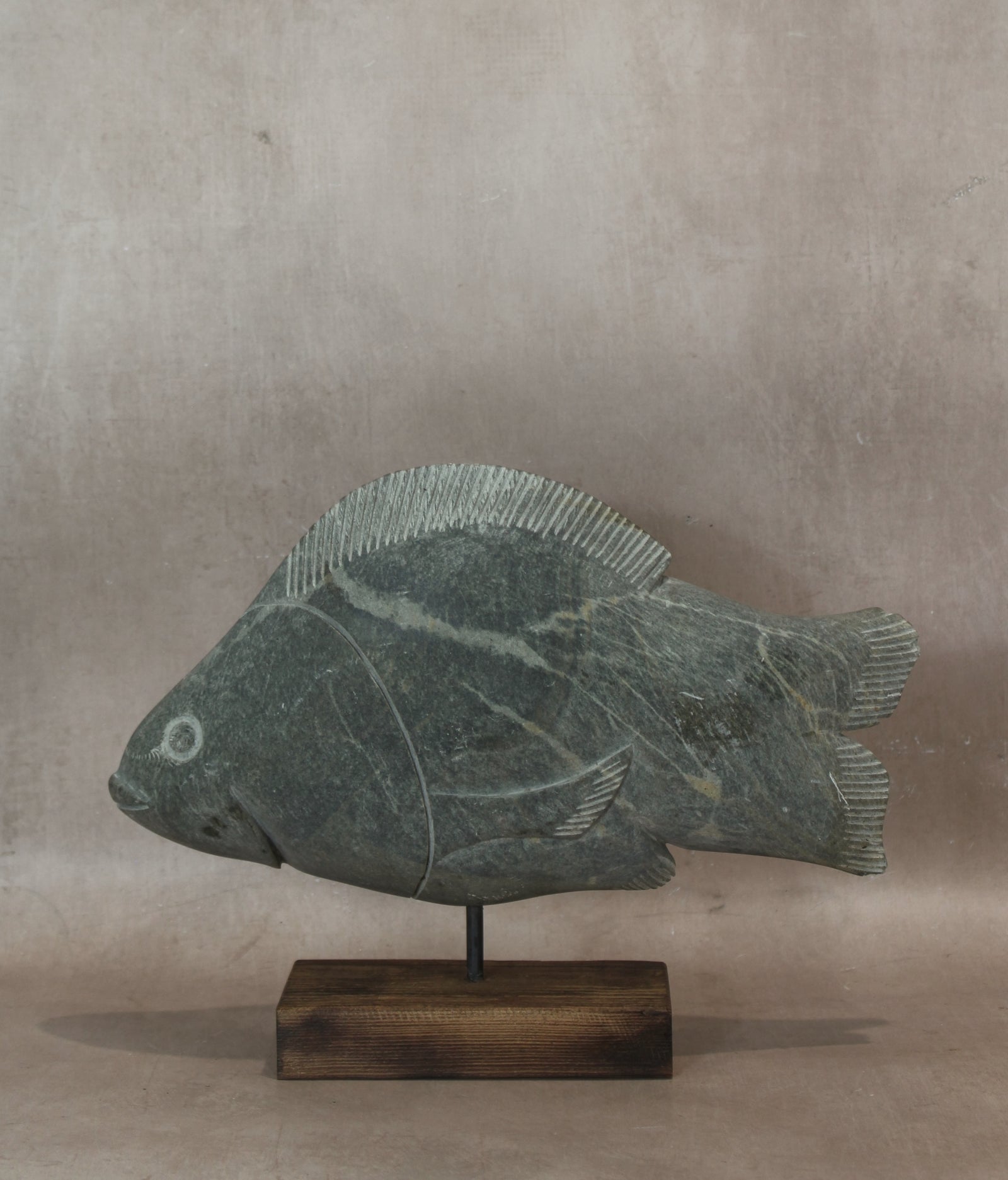 Stone Fish Sculpture - Zimbabwe - 159.4