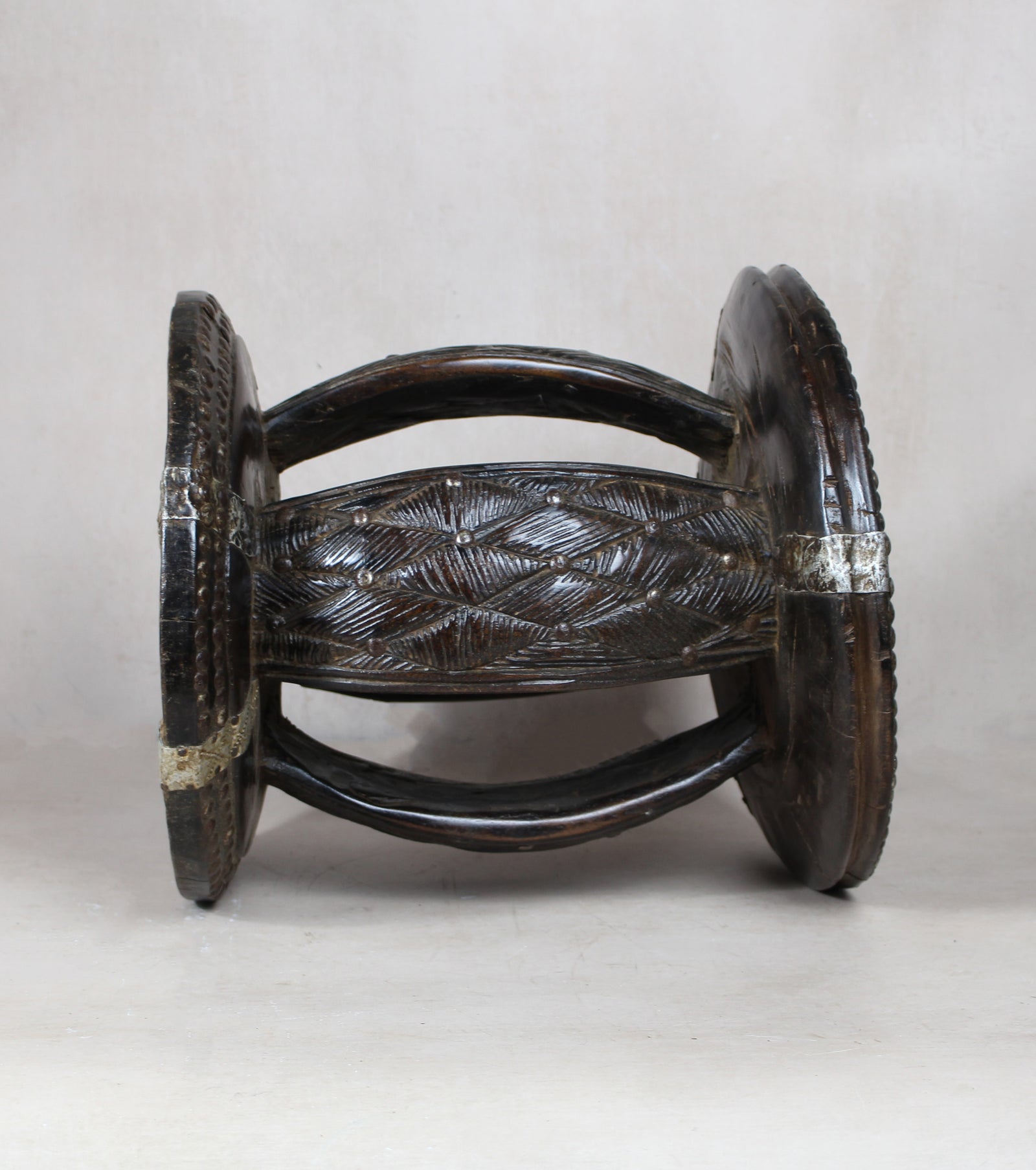 Vintage Rwanda Wood Side Table 2.1