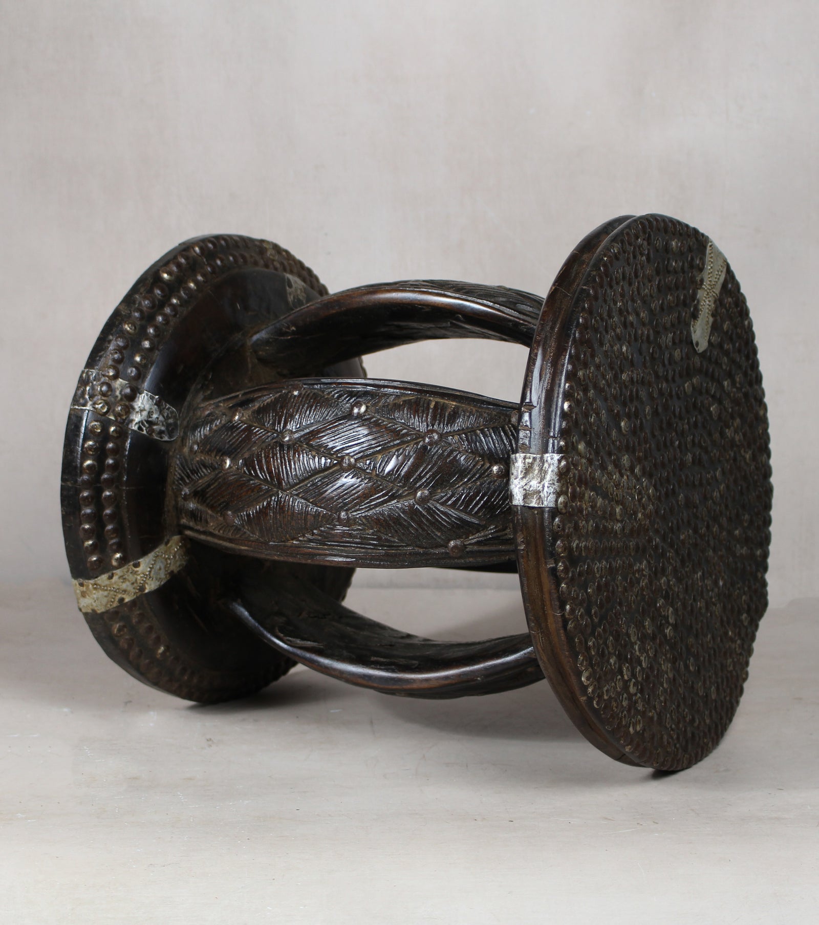 Vintage Rwanda Wood Side Table 2.1