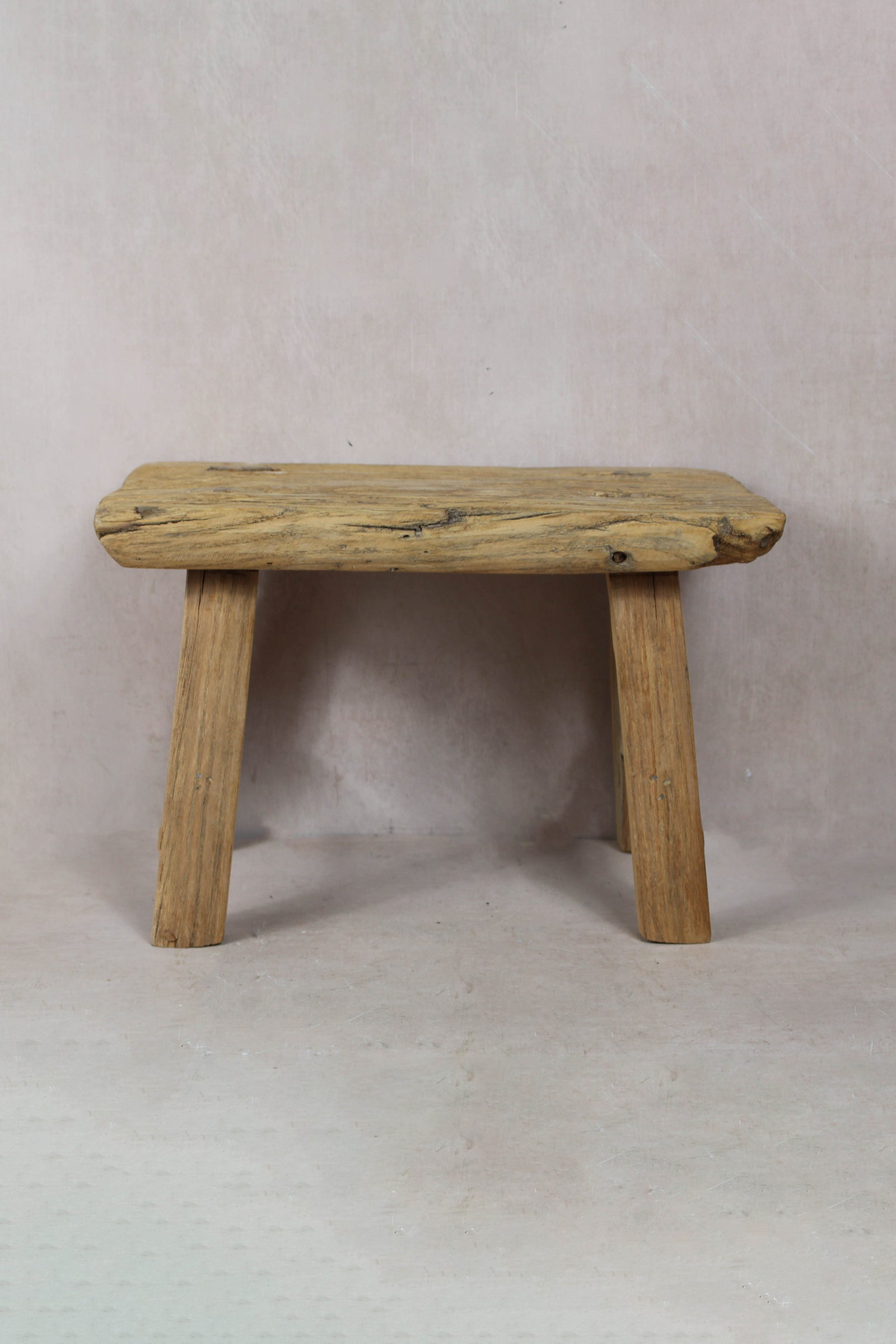 Vintage Rustic Stool Small - Elm wood - 35