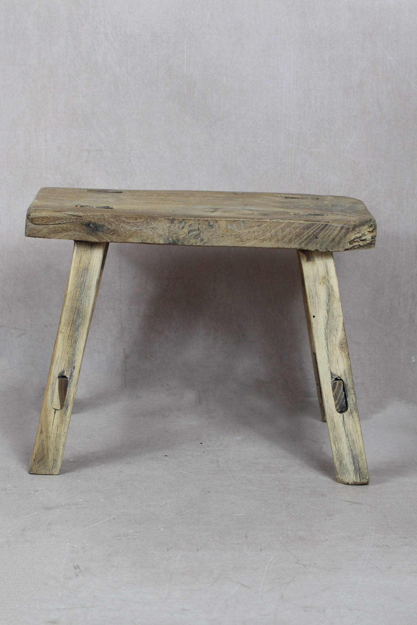 Vintage Rustic Stool Small - Elm wood - 40