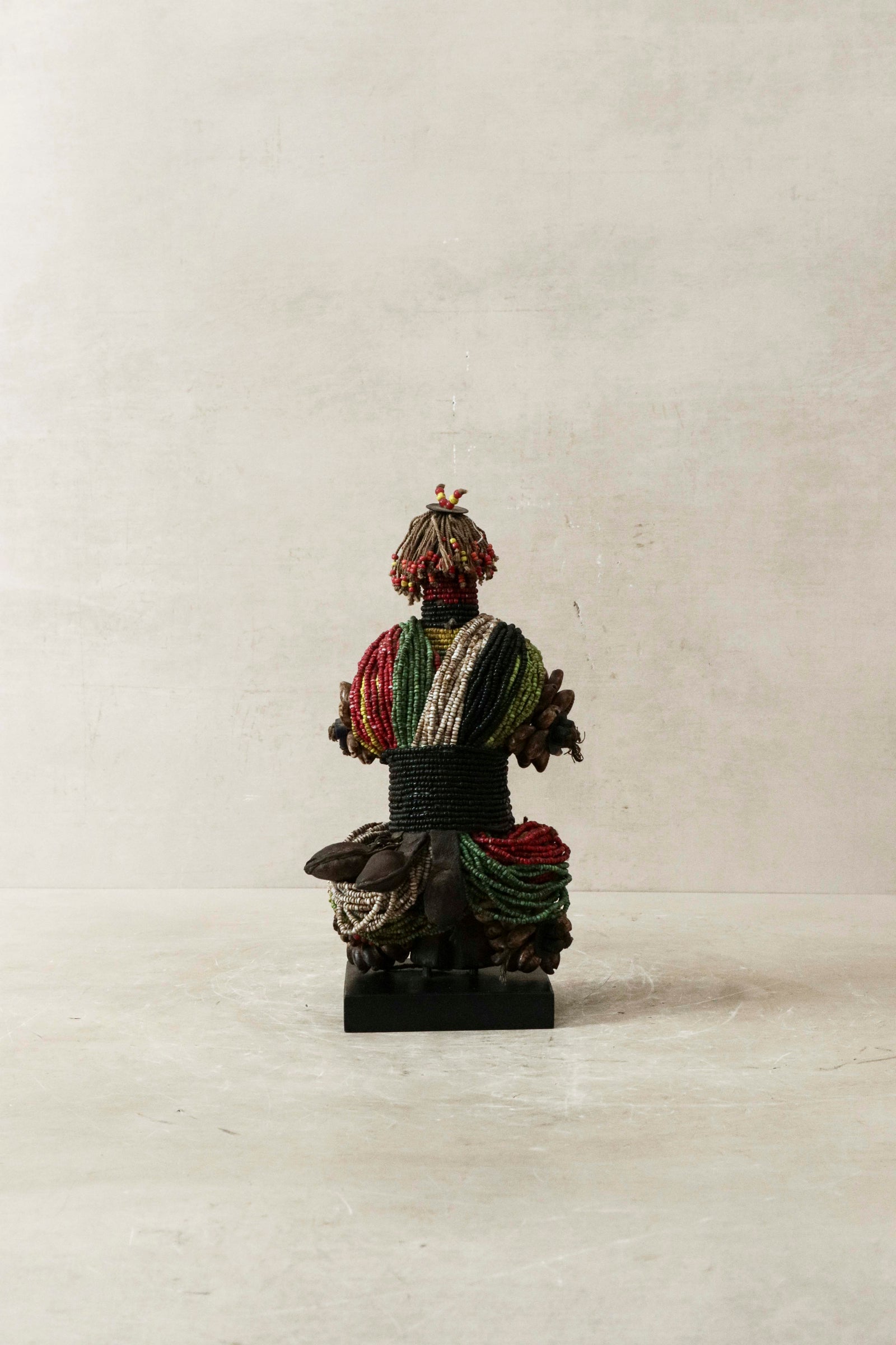 Genuine vintage beaded Namji fertility doll from Cameroon