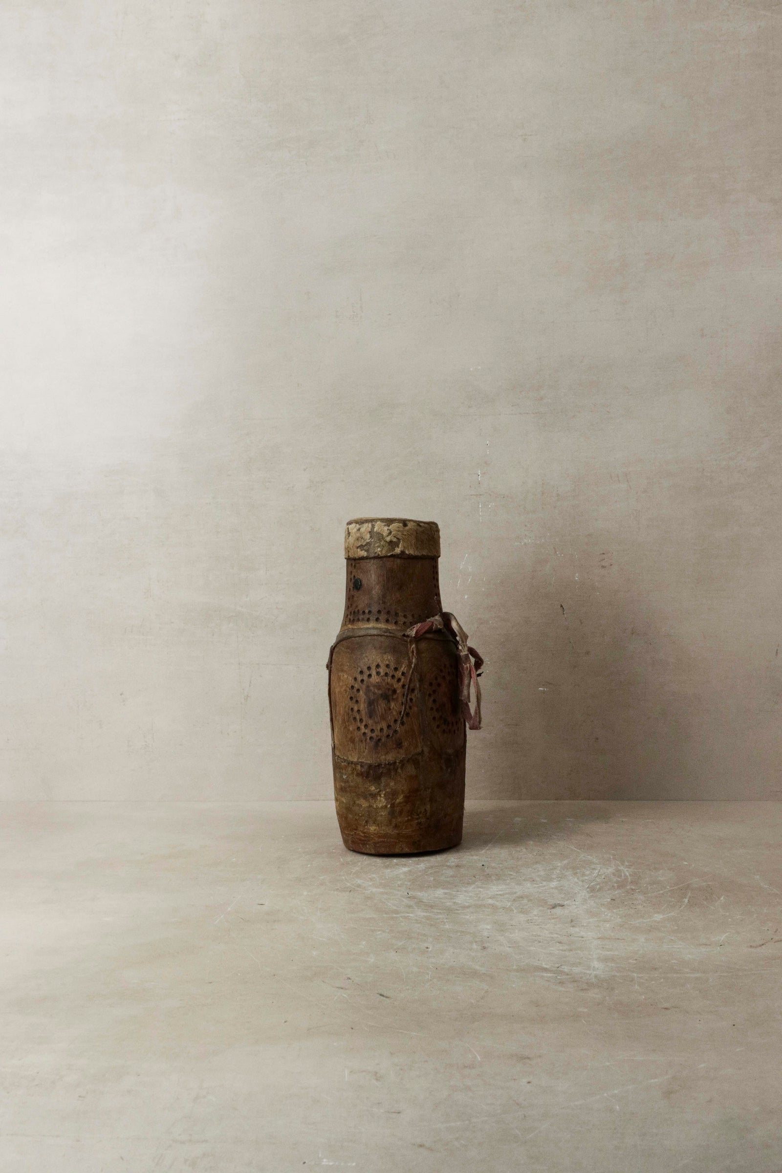 Turkana honey container — detail of the aged patina