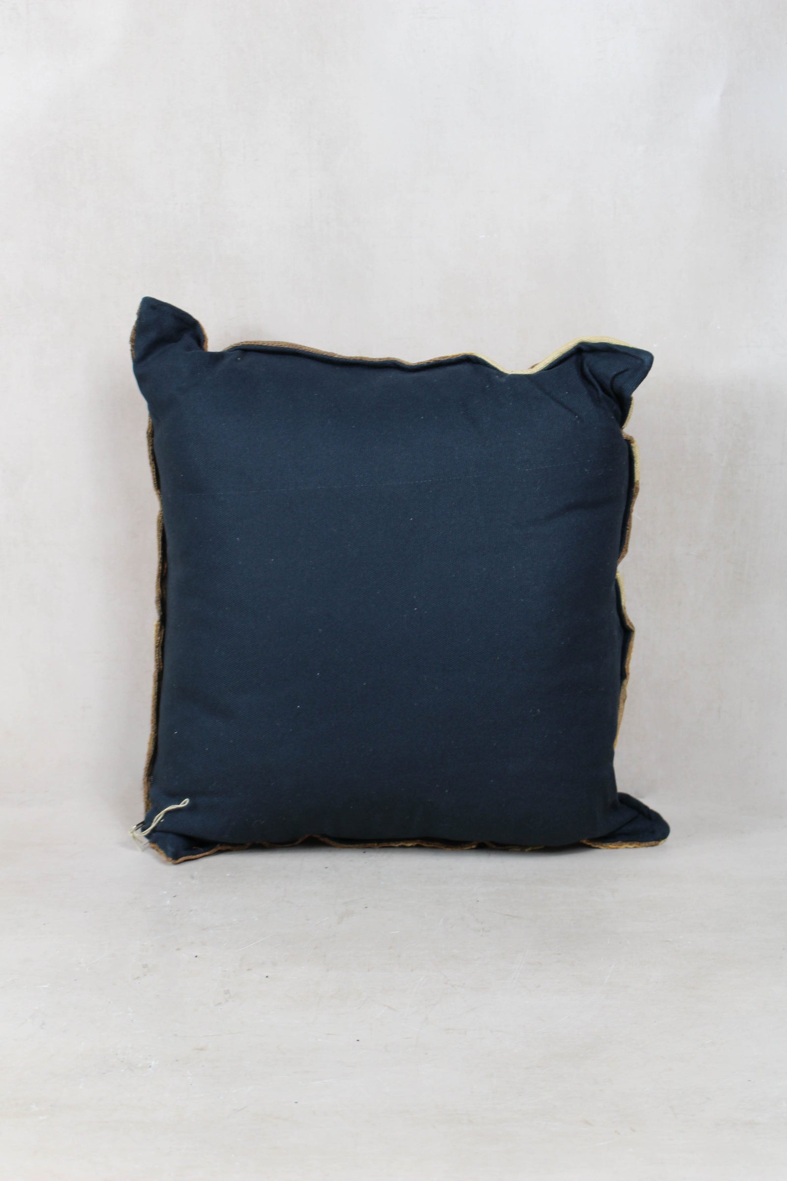 Vintage Kuba cloth cushion — reverse