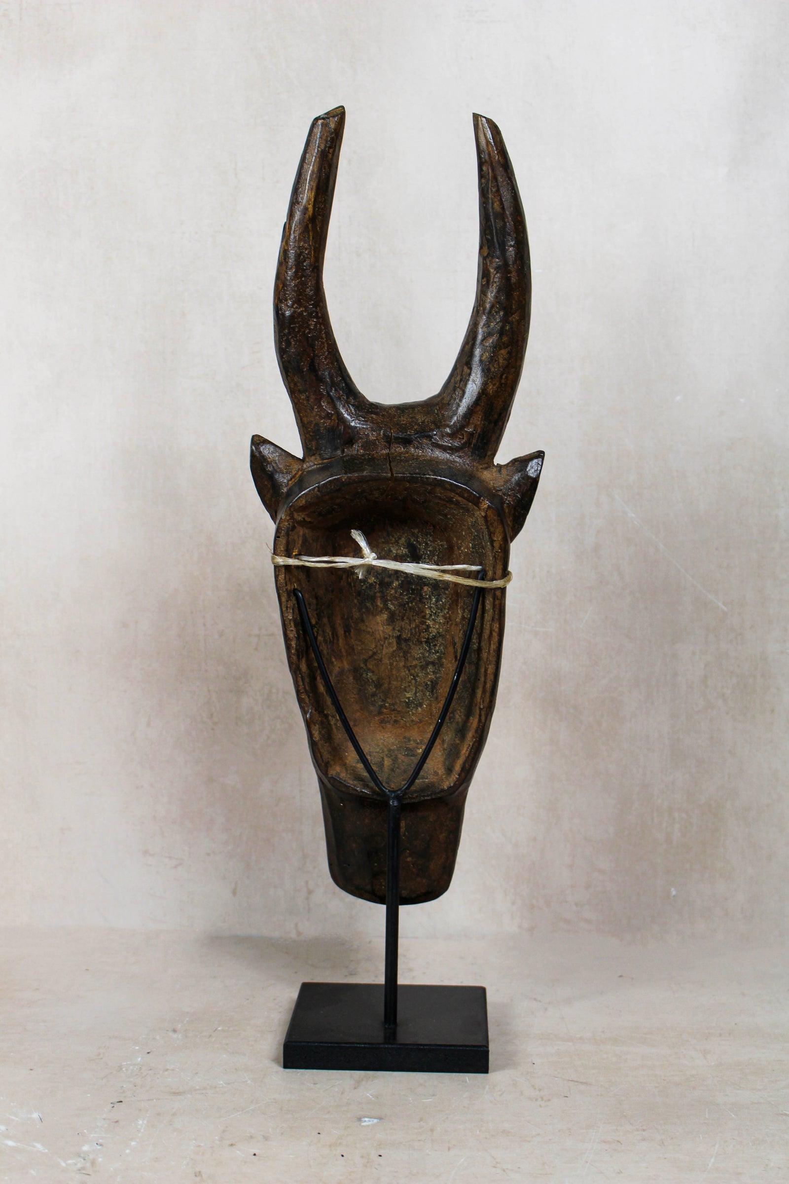 Mali Bull Mask with Repoussé Metal Work - 196.4