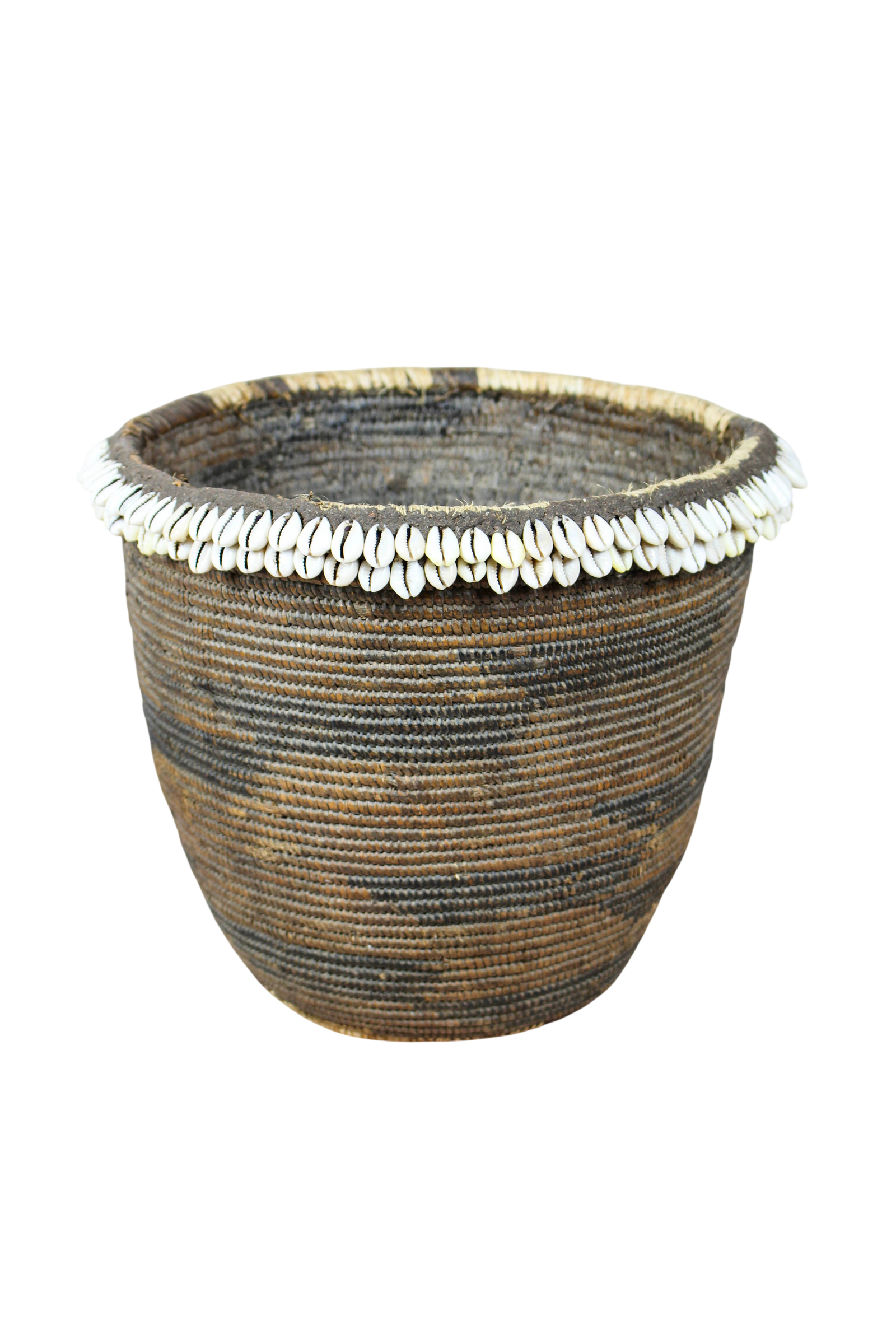 Vintage Tutsi Basket - Rwanda - with Cowrie shells - 106.9