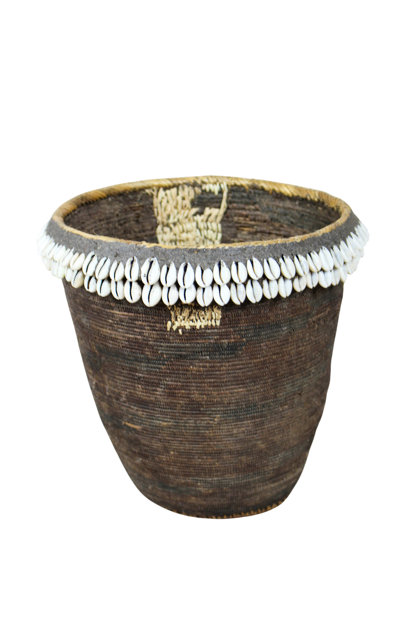 Vintage Tutsi Basket - Rwanda - with Cowrie shells - 106.11