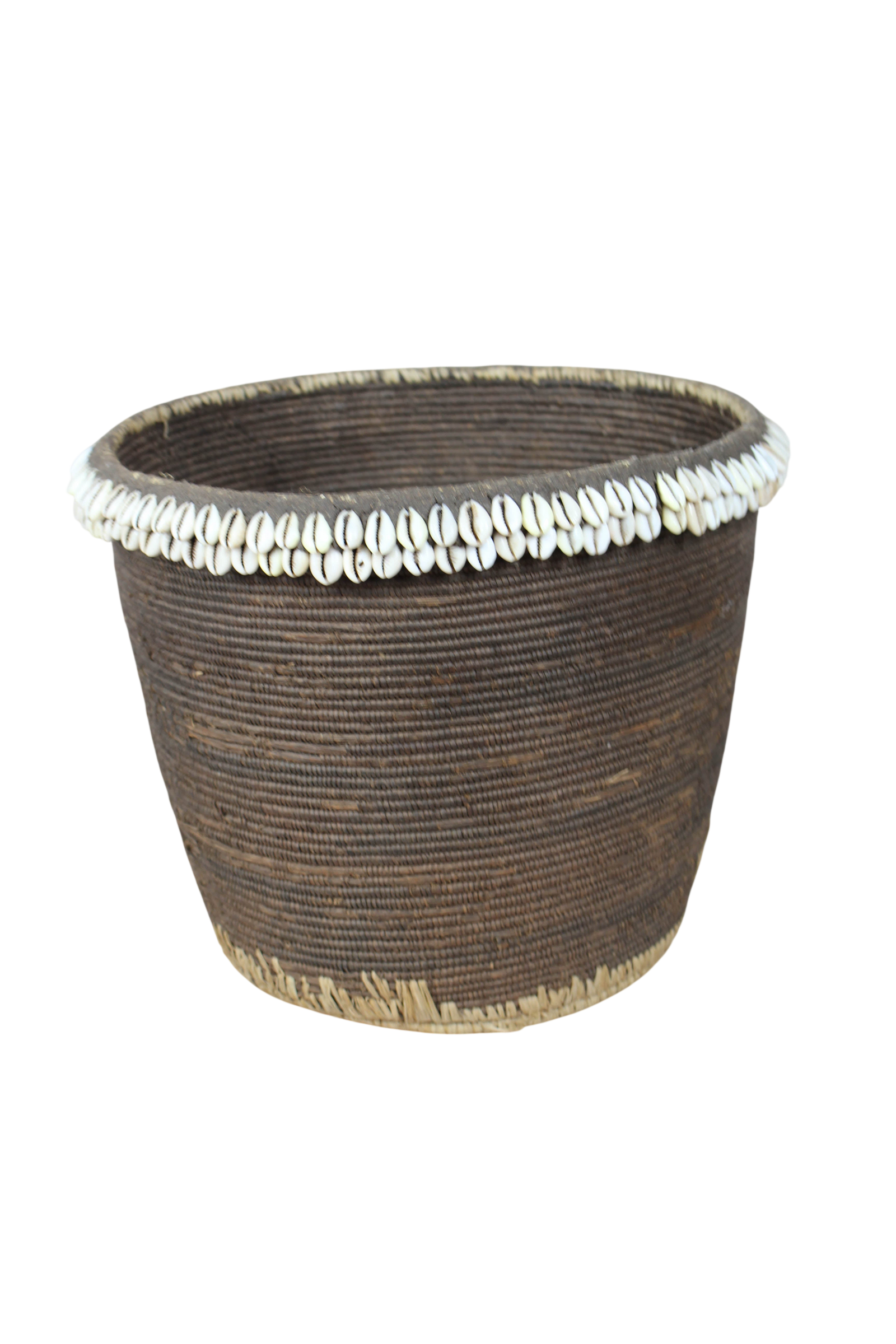 Vintage Tutsi Basket - Rwanda - with Cowrie shells - 106.14