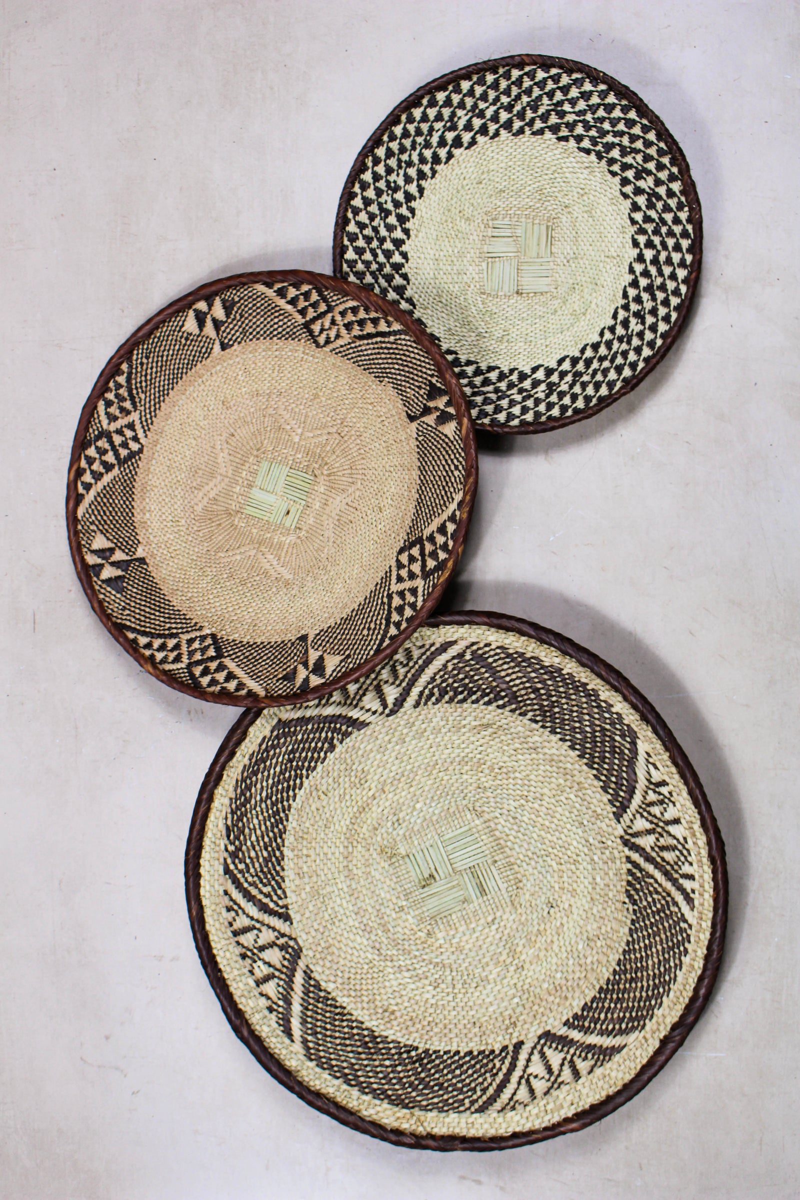 Set of handwoven Tonga baskets in Ilala palm, Zimbabwe (No 31)