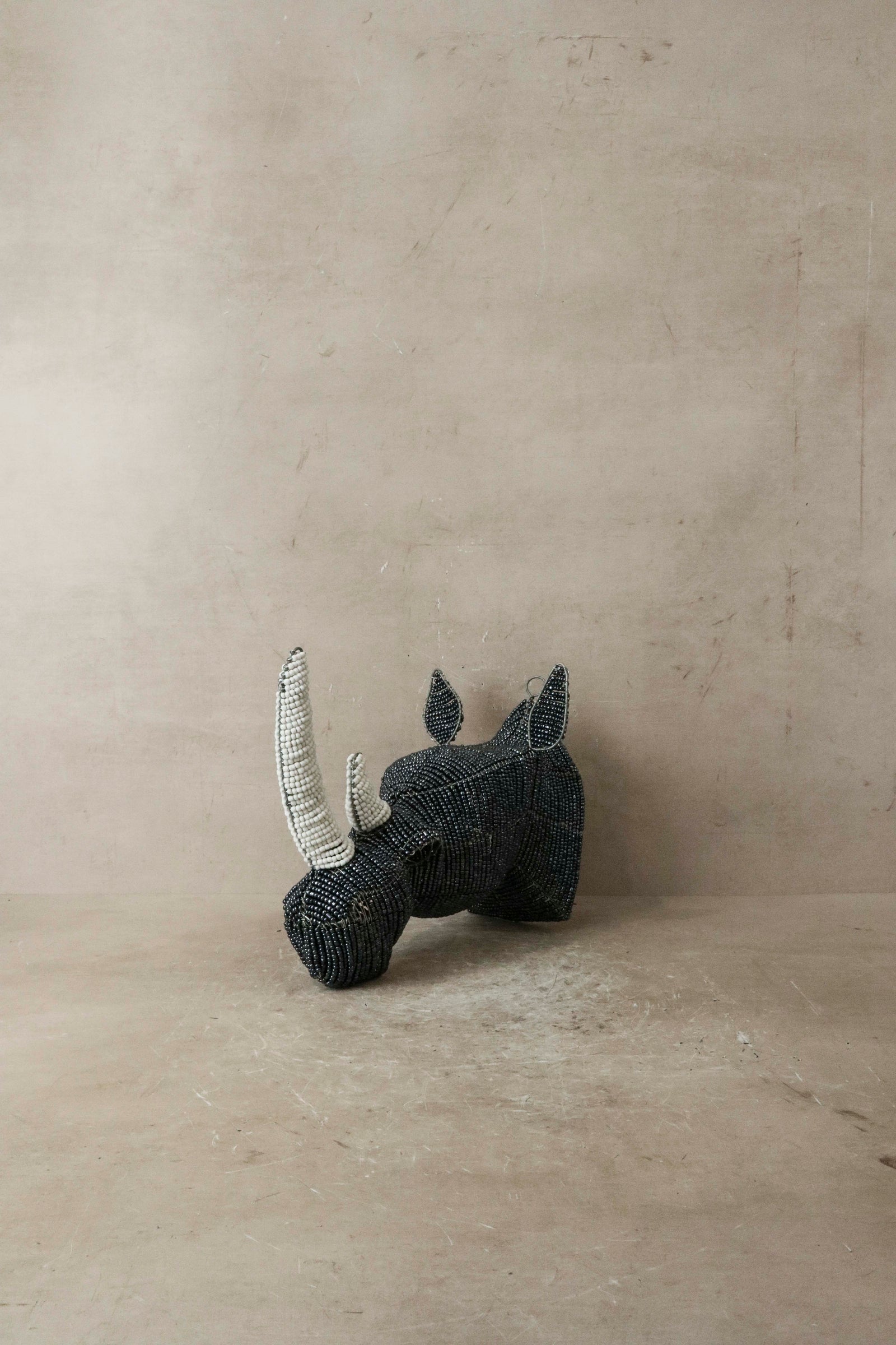 Rhinoceros Beaded wall sculpture - R1