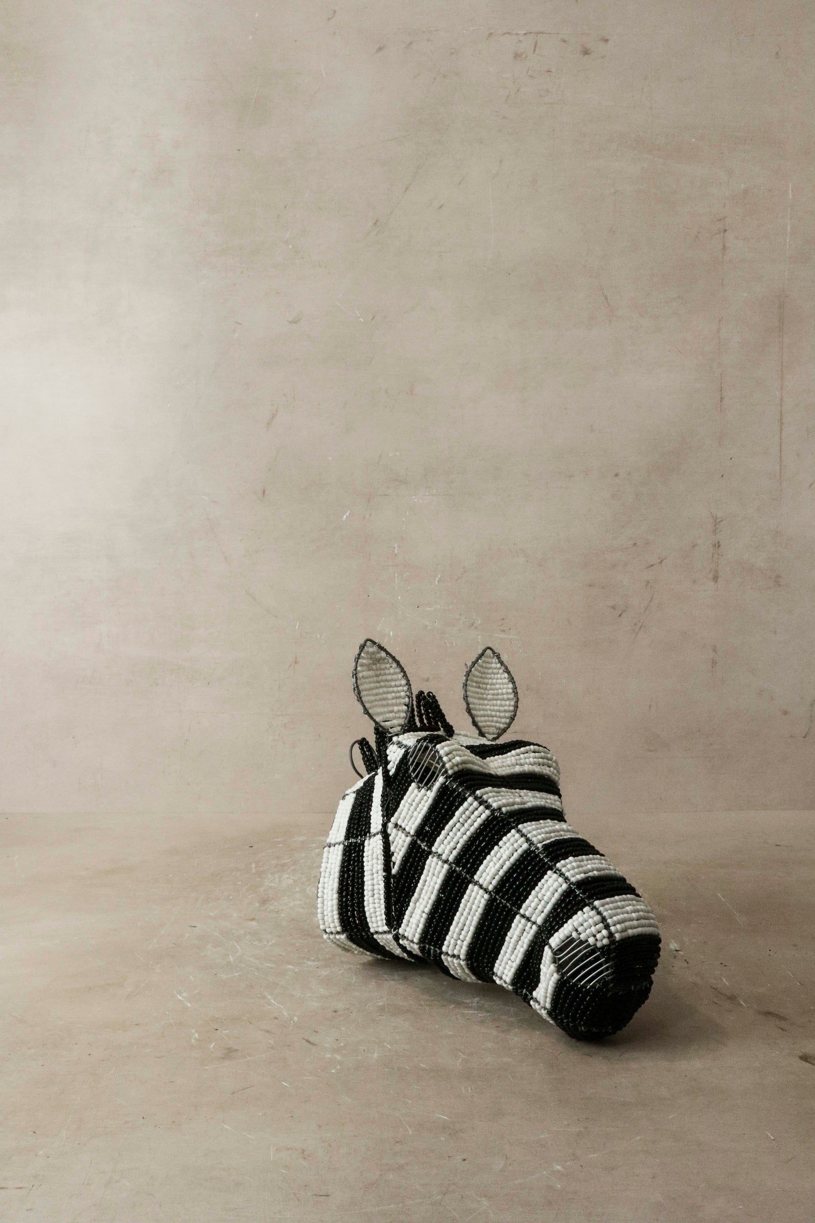 Zebra Beaded wall sculpture - Z1
