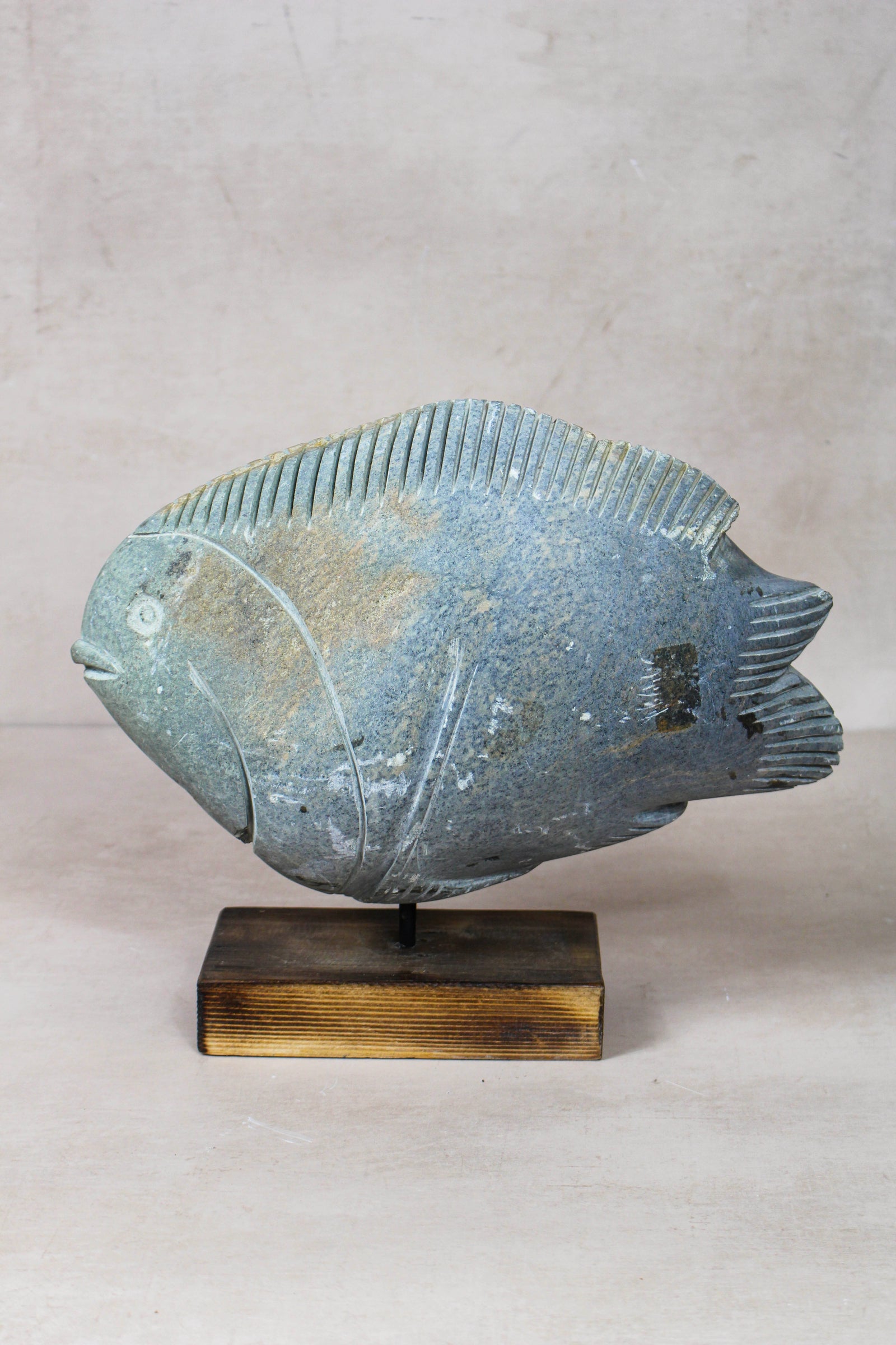 Stone Fish Sculpture - Zimbabwe - 159.8