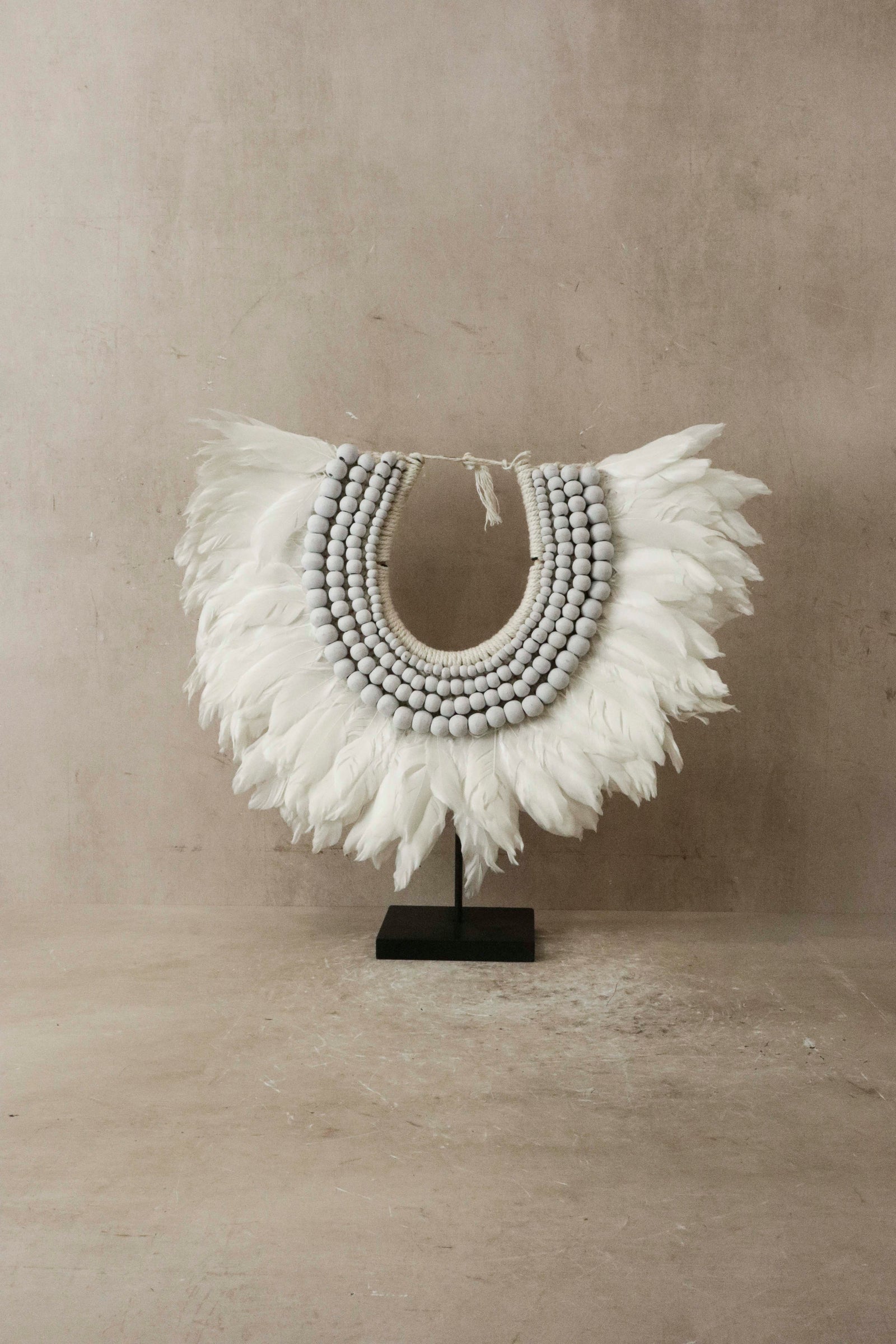 Handmade Feathers and Beads necklace - 22.4