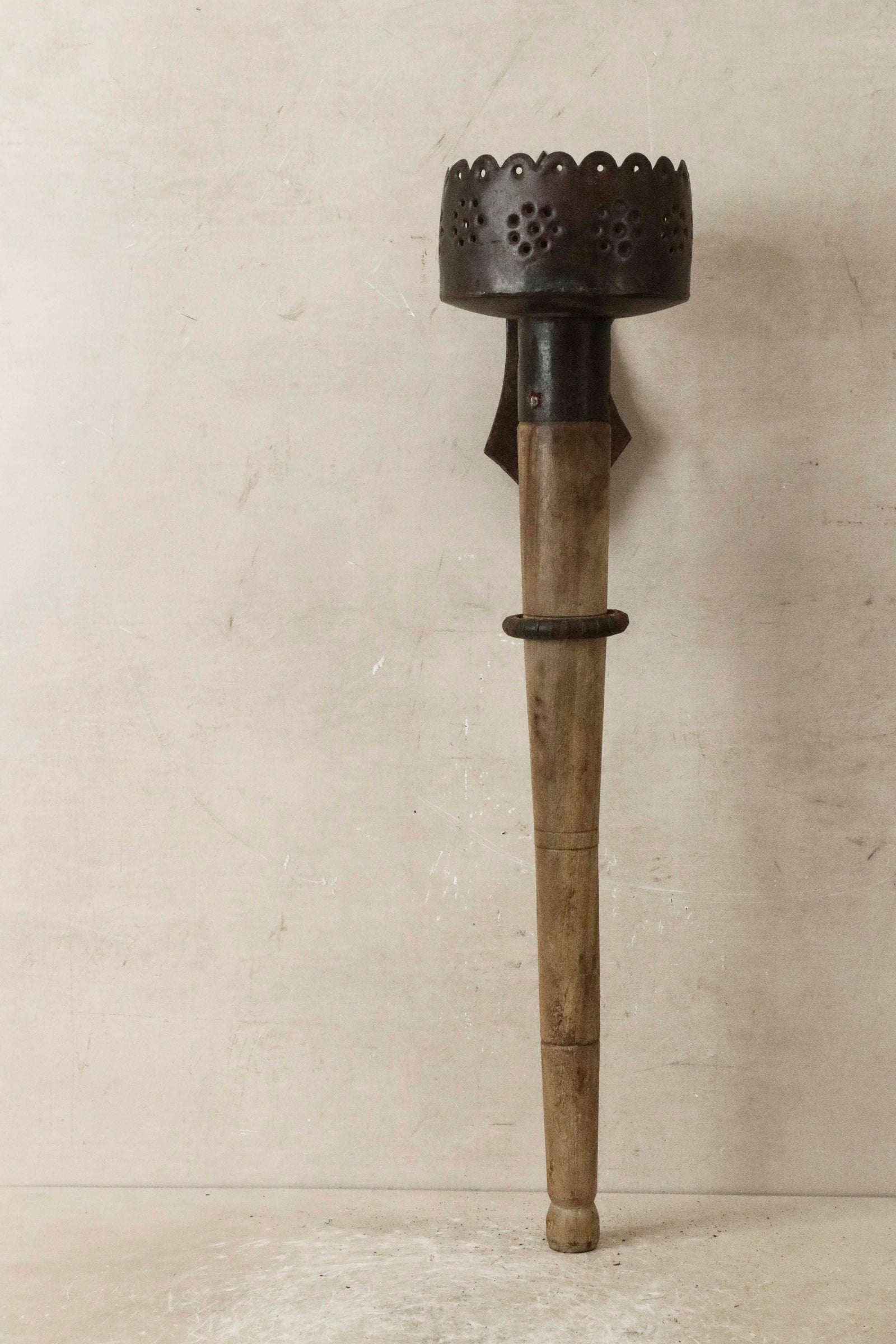 Vintage Teak Wall Sconce Torch - 151.2