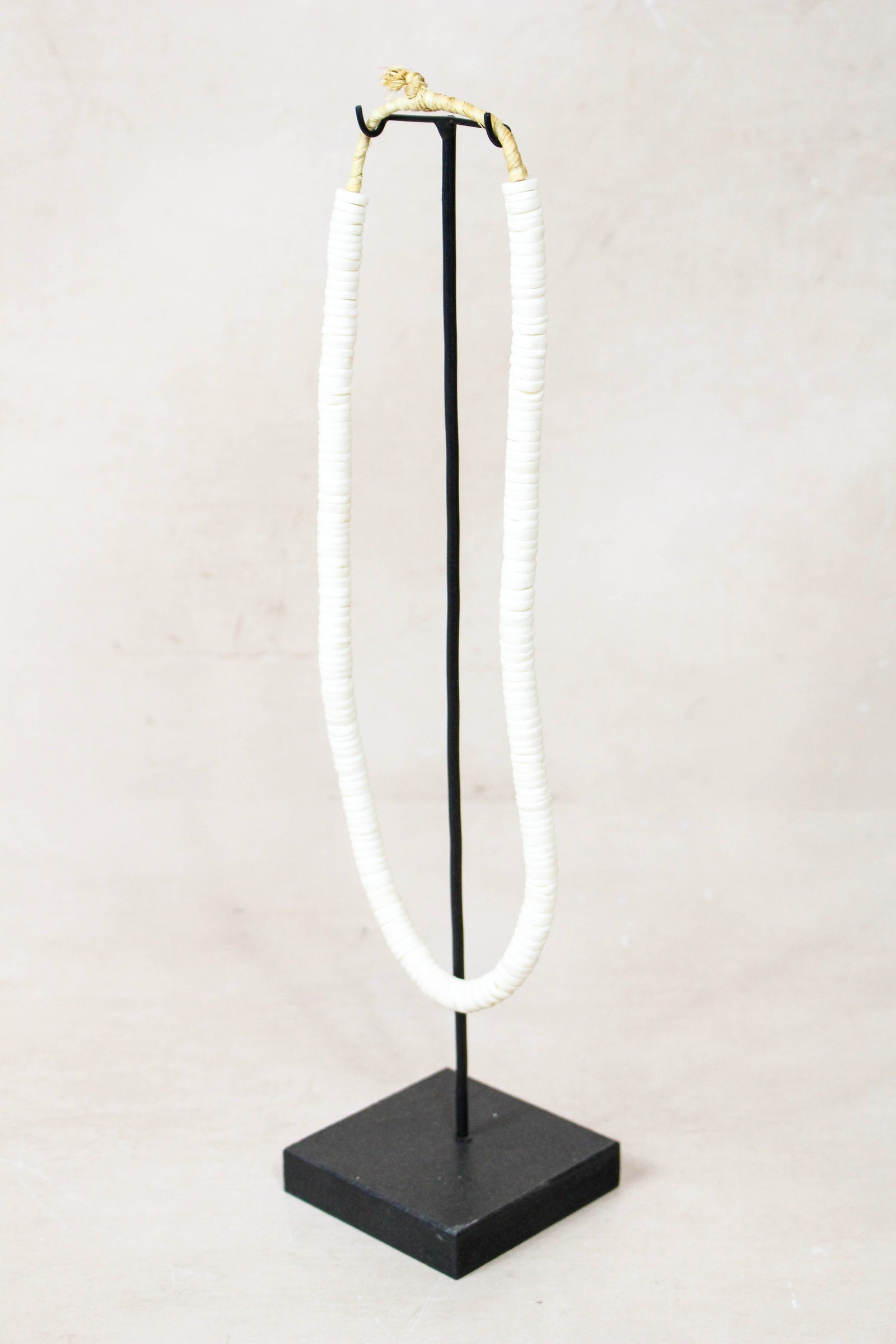 Handcrafted Ostrich Eggshell Heishi Necklace - 217.1