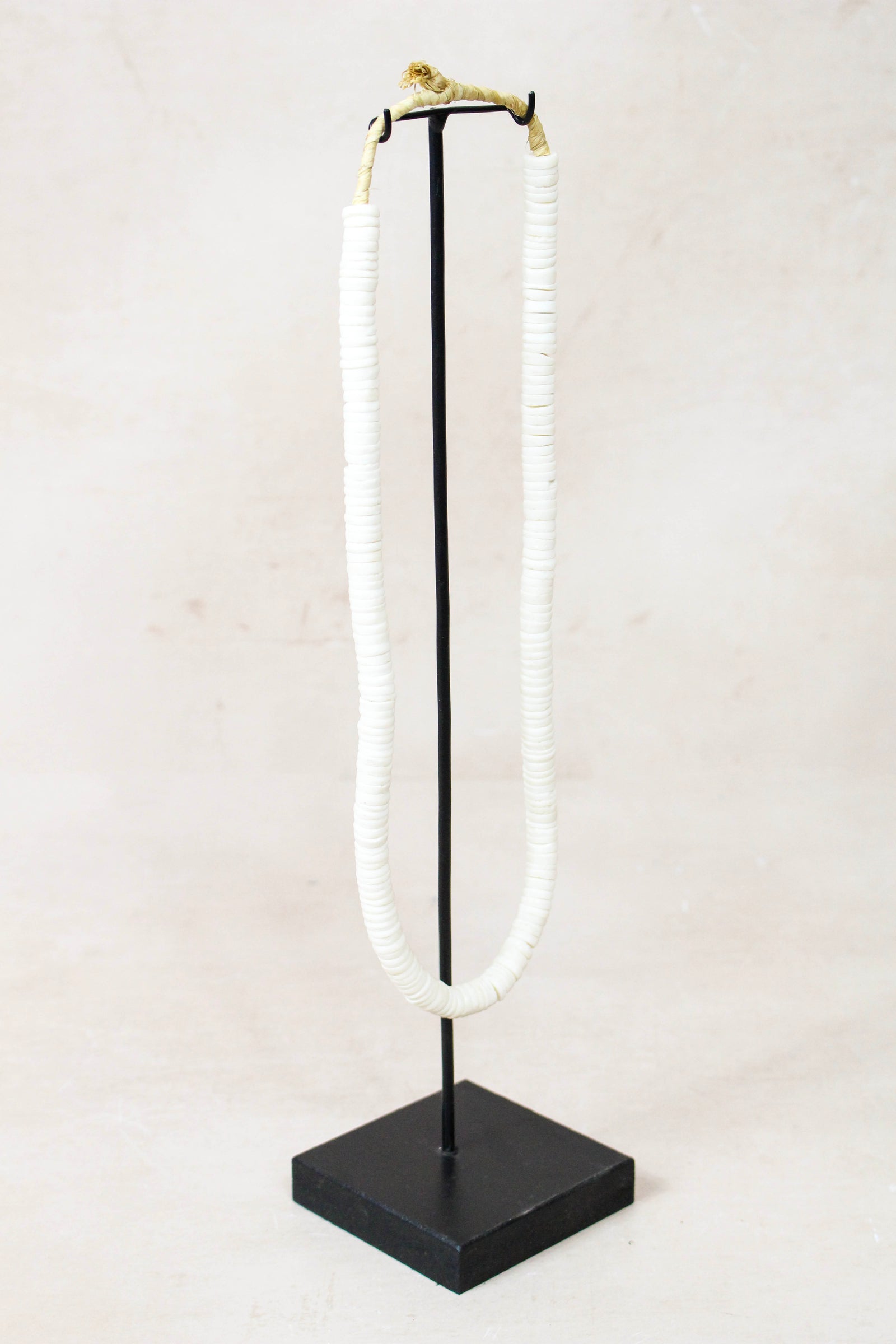Handcrafted Ostrich Eggshell Heishi Necklace - 217.1