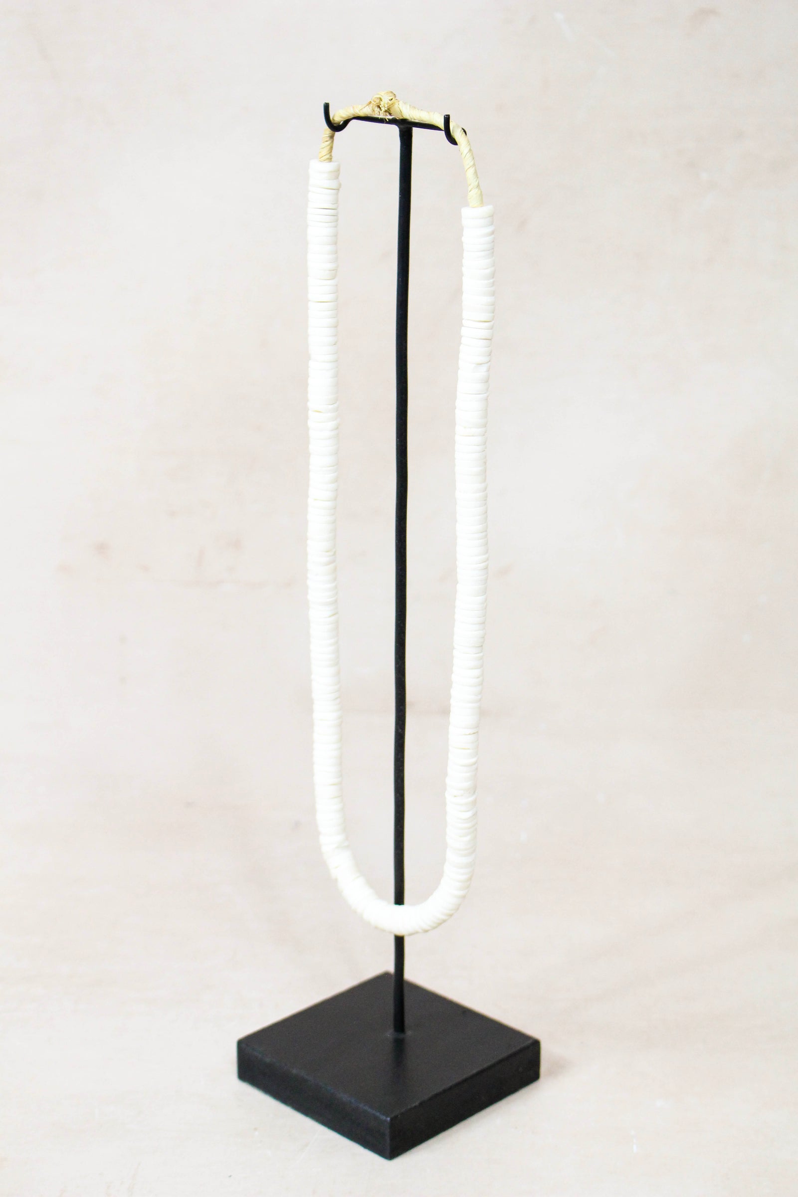Handcrafted Ostrich Eggshell Heishi Necklace - 217.4