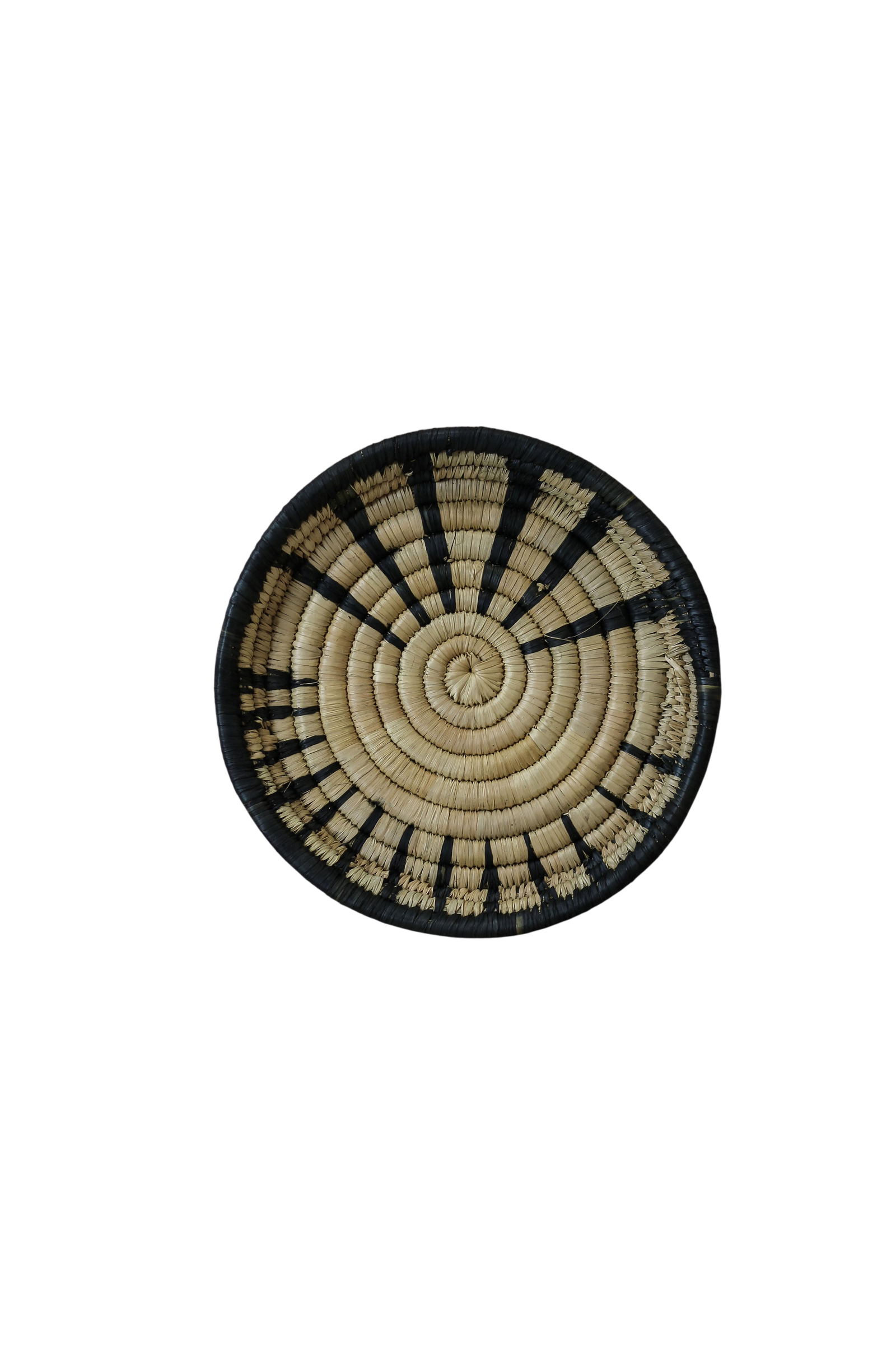 Handwoven Malawi wall basket in natural Ilala palm fibre