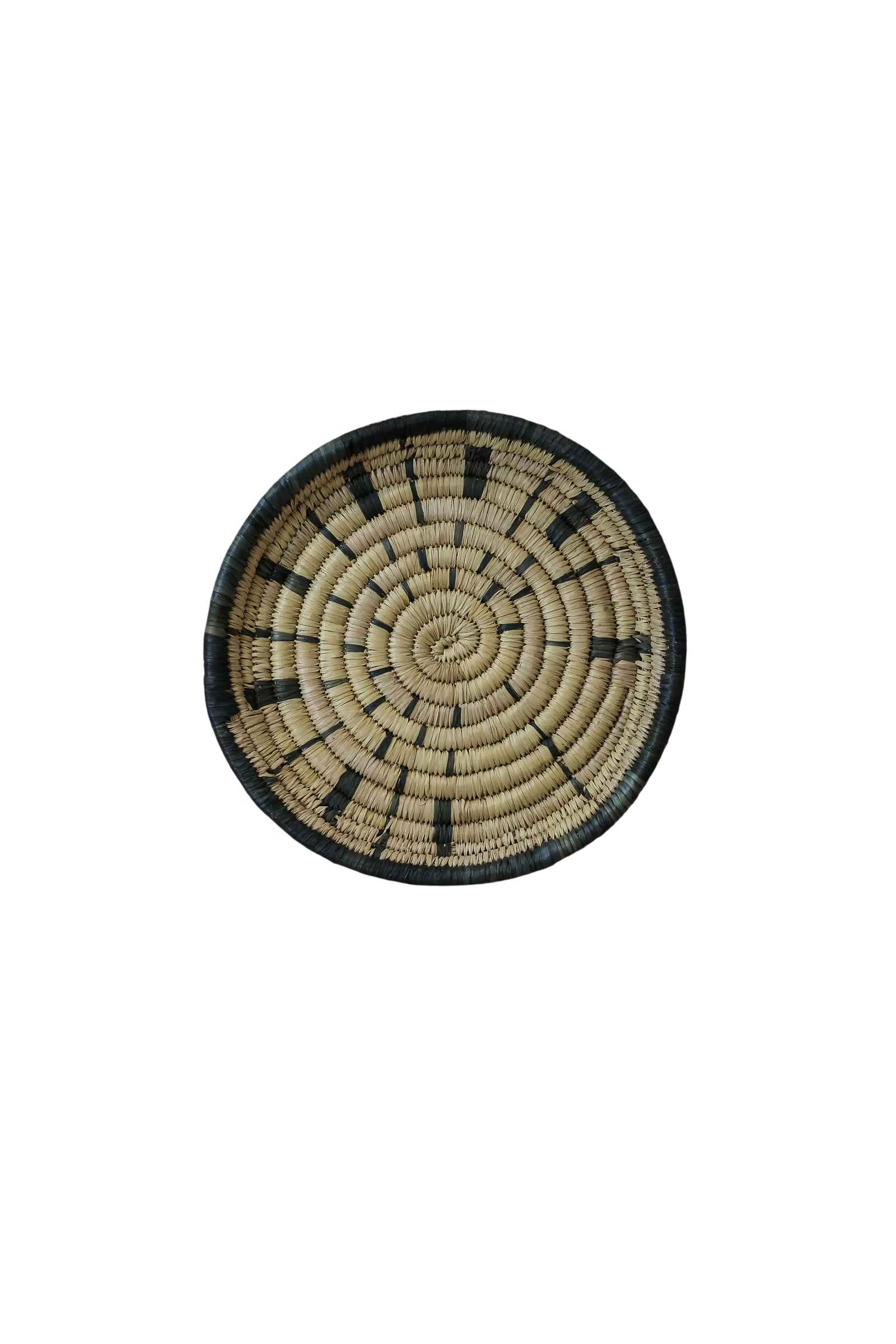 Handwoven Malawi wall basket in natural Ilala palm fibre