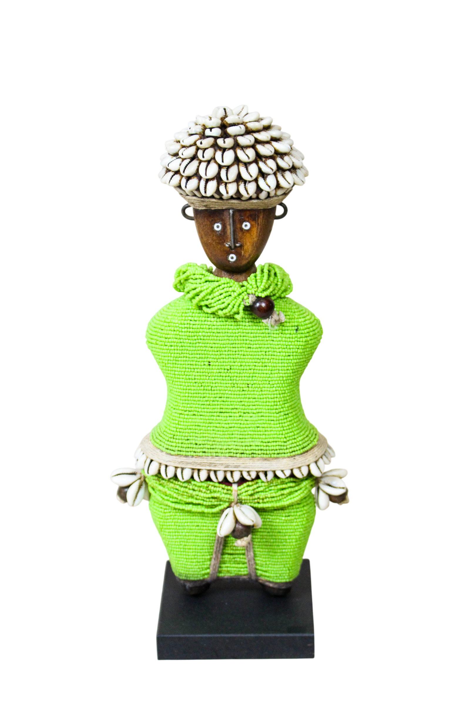 Green Namji beaded doll — another view