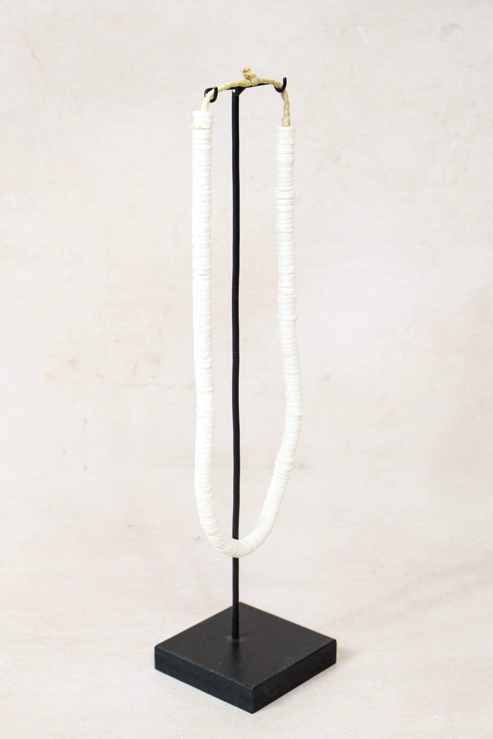 Handcrafted Ostrich Eggshell Heishi Necklace - 217.5