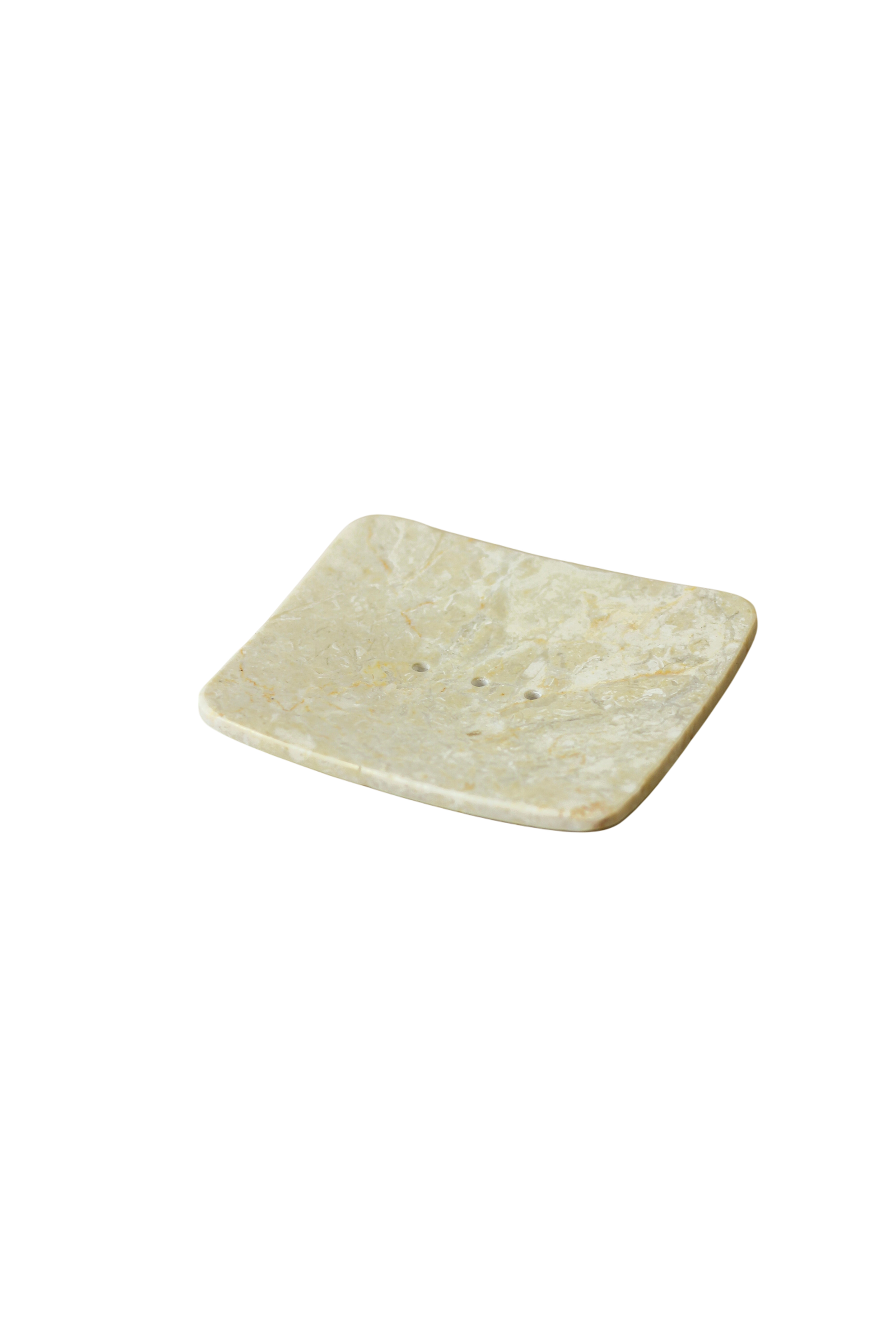 Rectangular natural marble soap dish