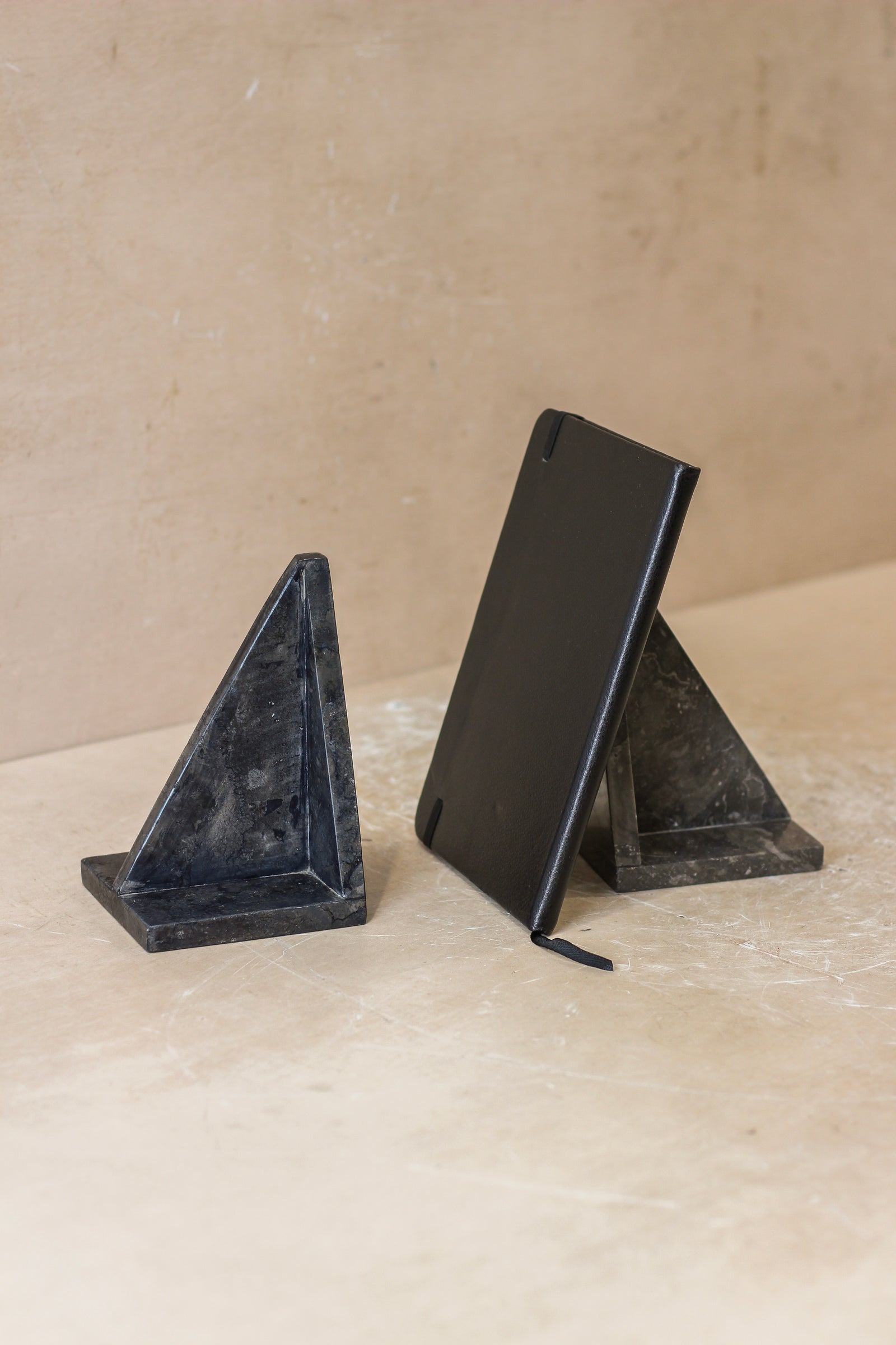 Marble Bookends - Black