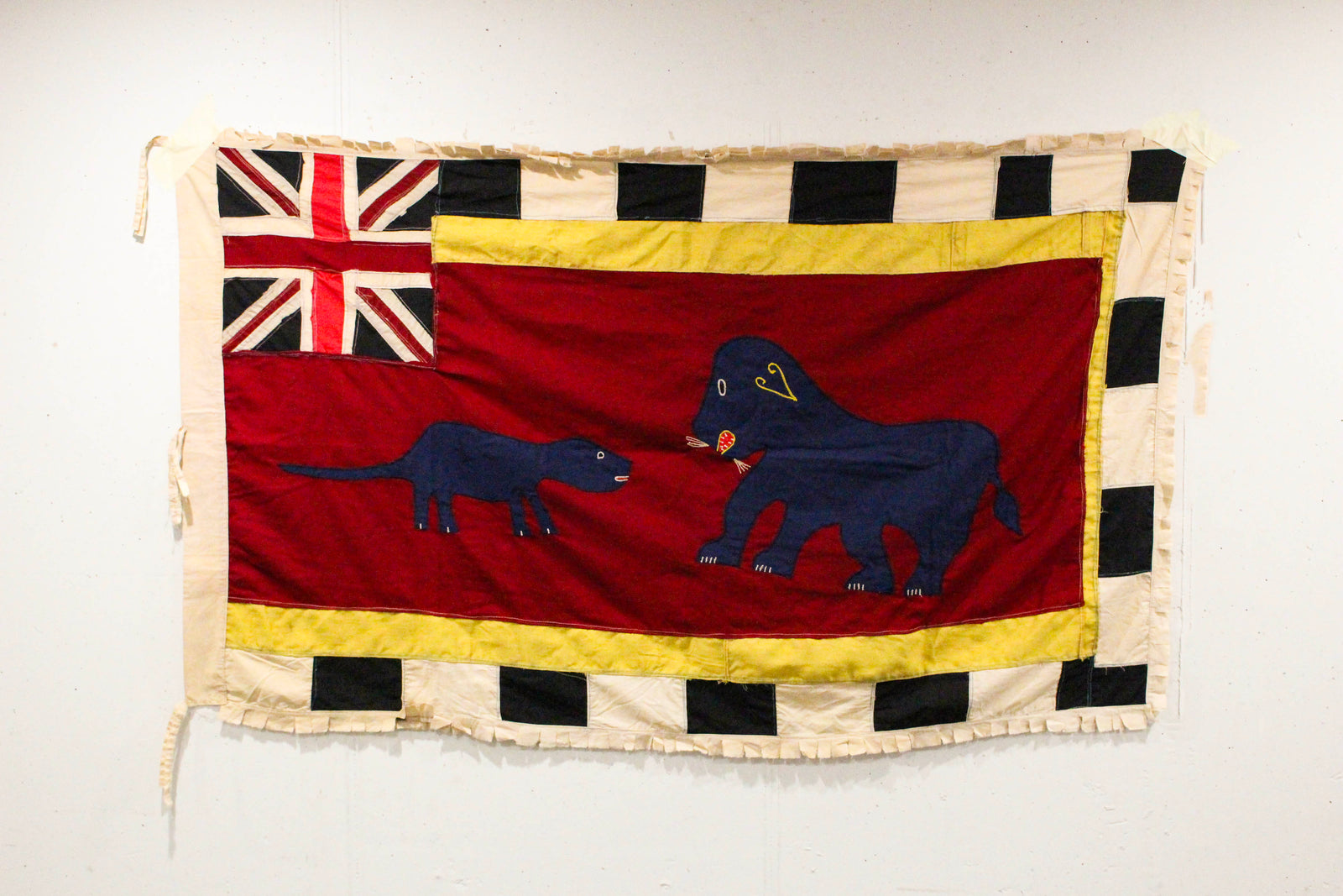 Handmade Asafo Fante flag from Ghana (21) — appliqué textile folk art wall hanging (view 4)