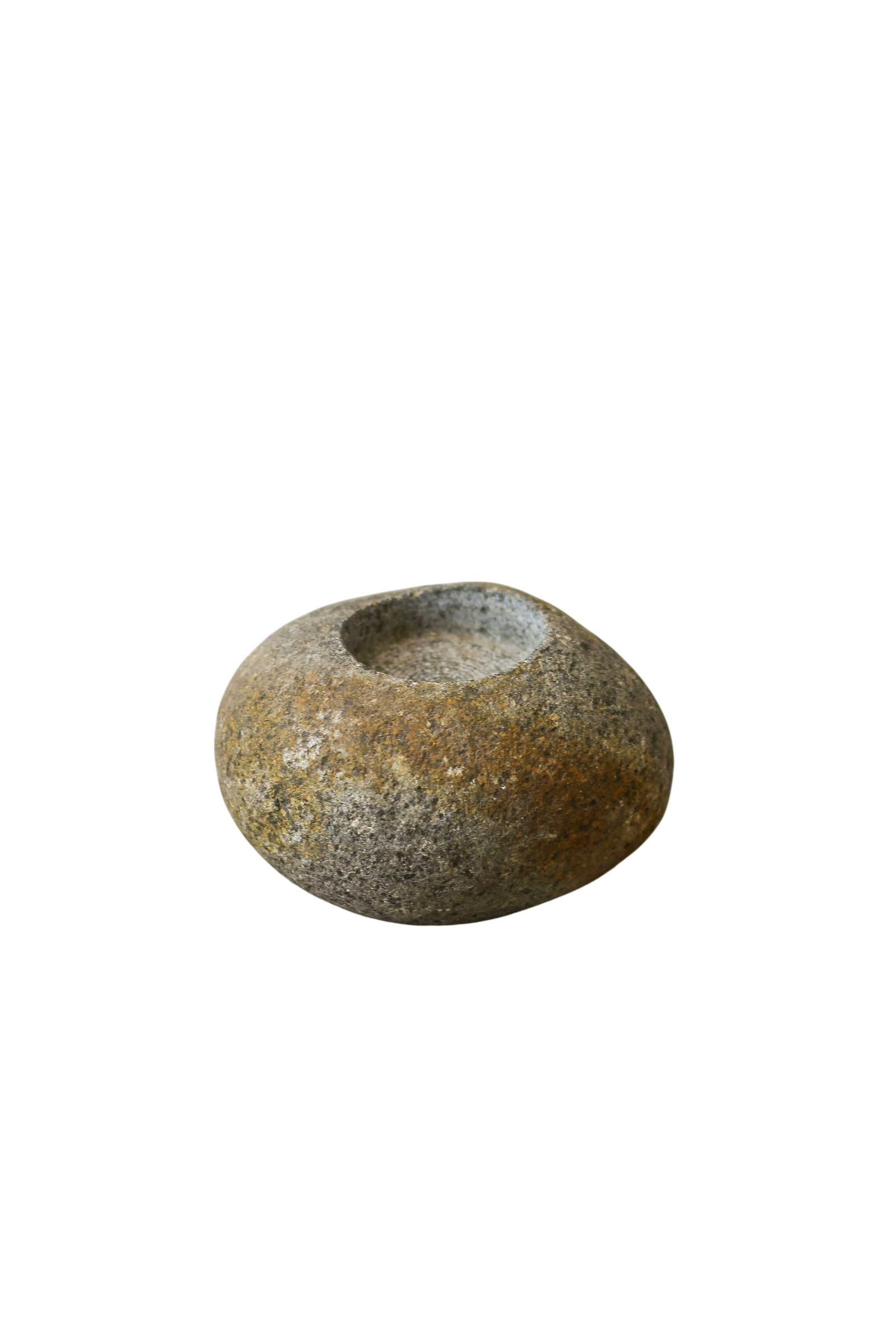 River Stone Candle Holder - 62B.5