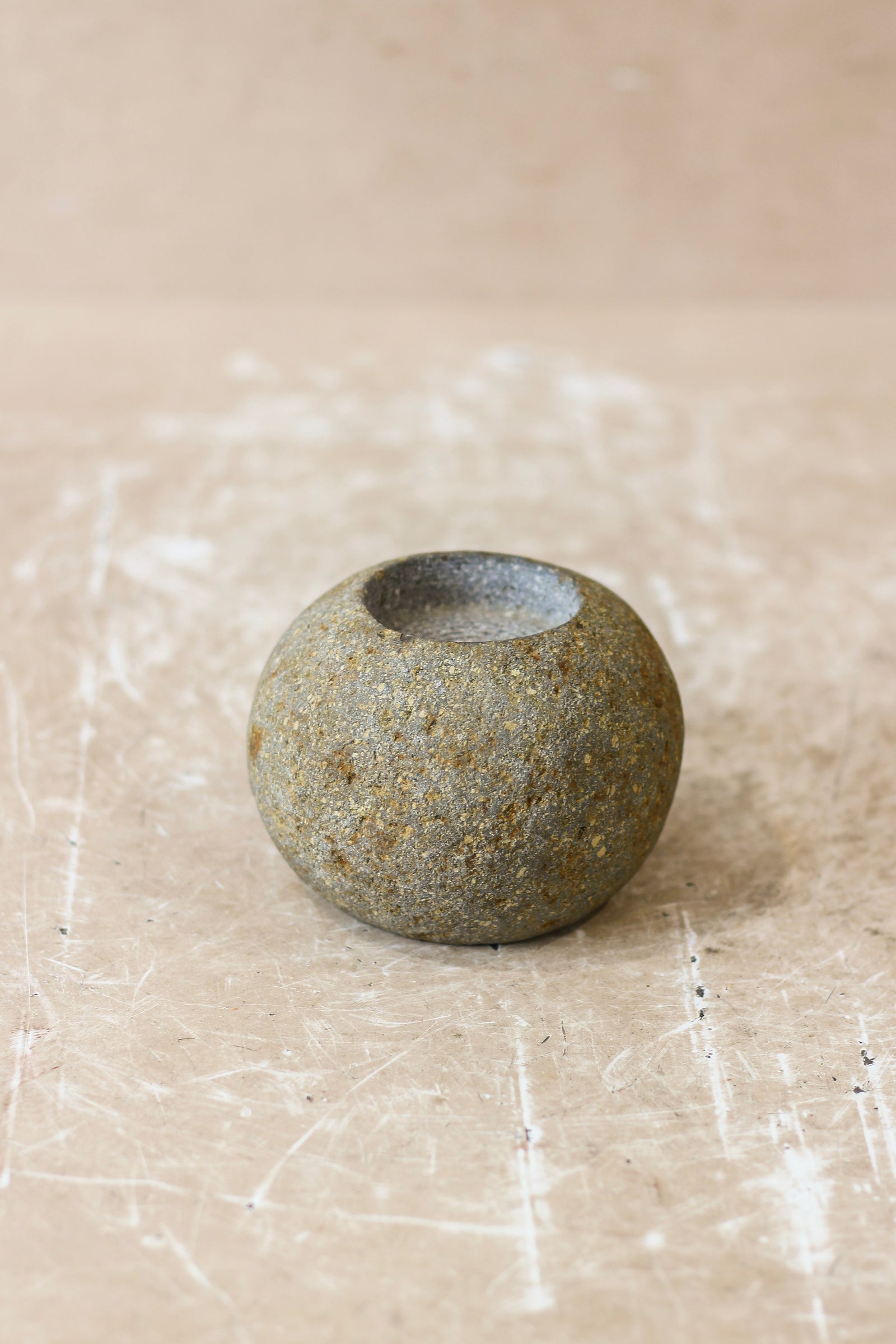 River Stone Candle Holder - 62B.6