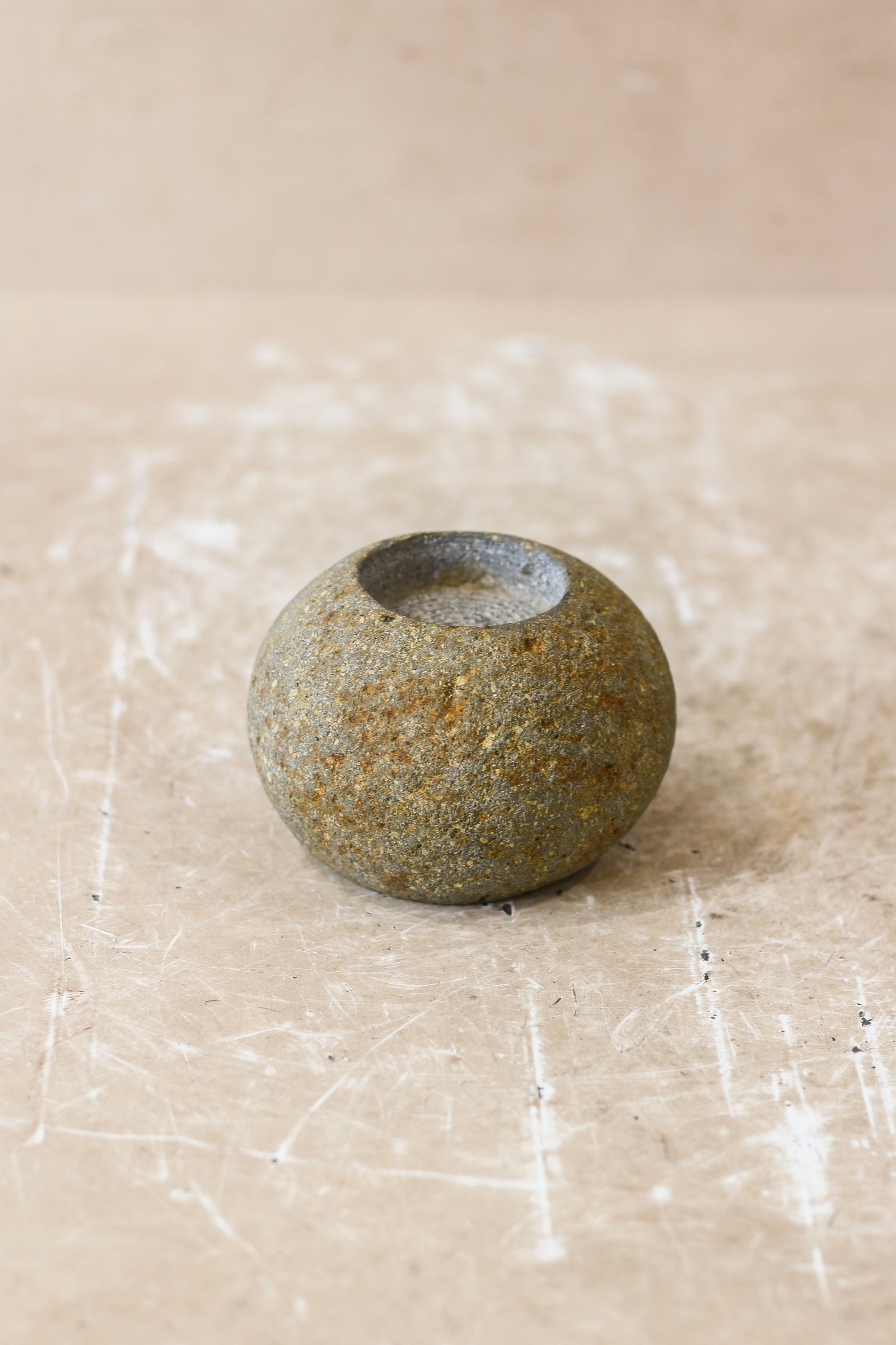 River Stone Candle Holder - 62B.6