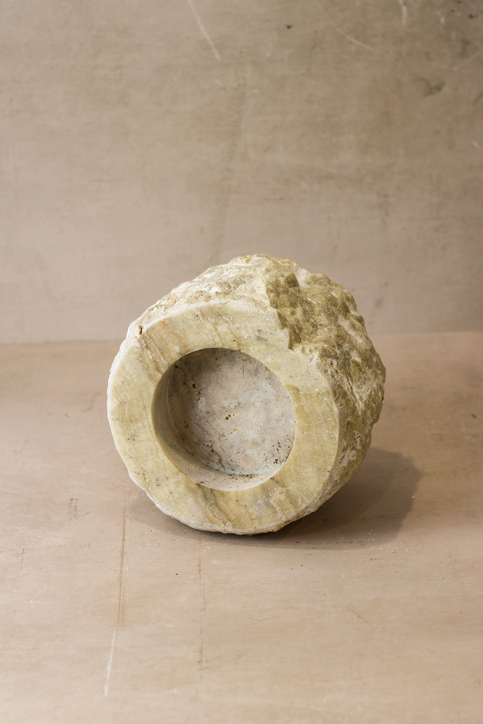 Rough Cut Onyx Candleholder XL 14.8