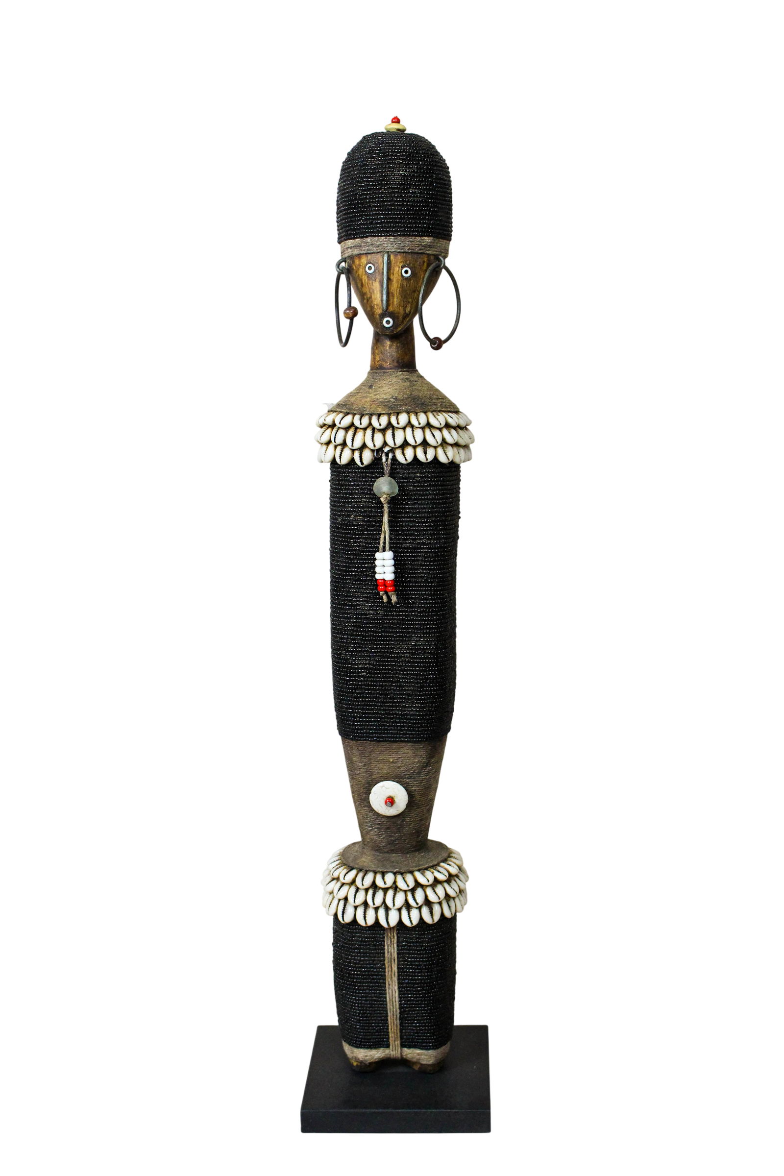 Black Namji beaded doll — another view