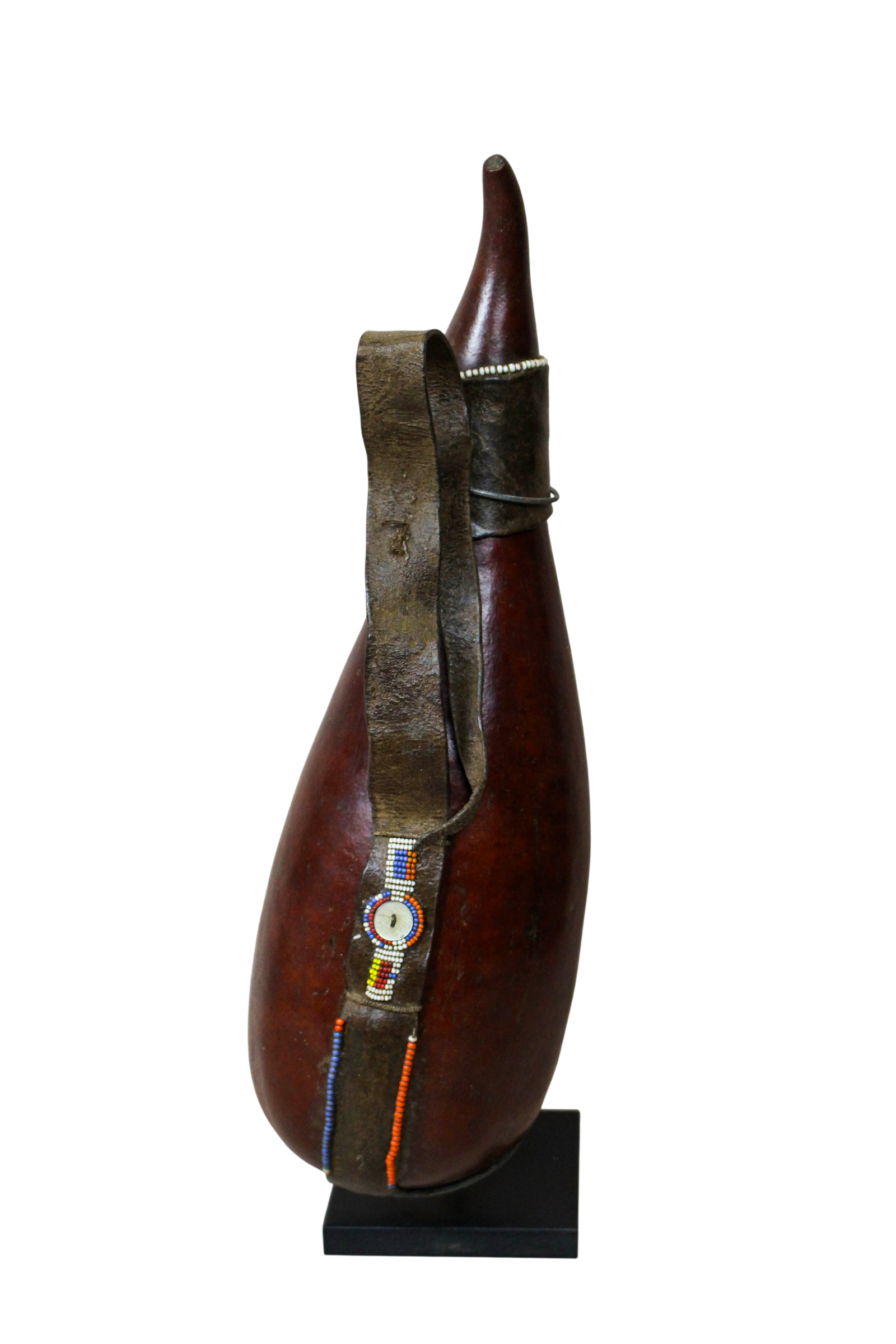 Vintage Beaded Maasai Calabash - Kenya - 52.6